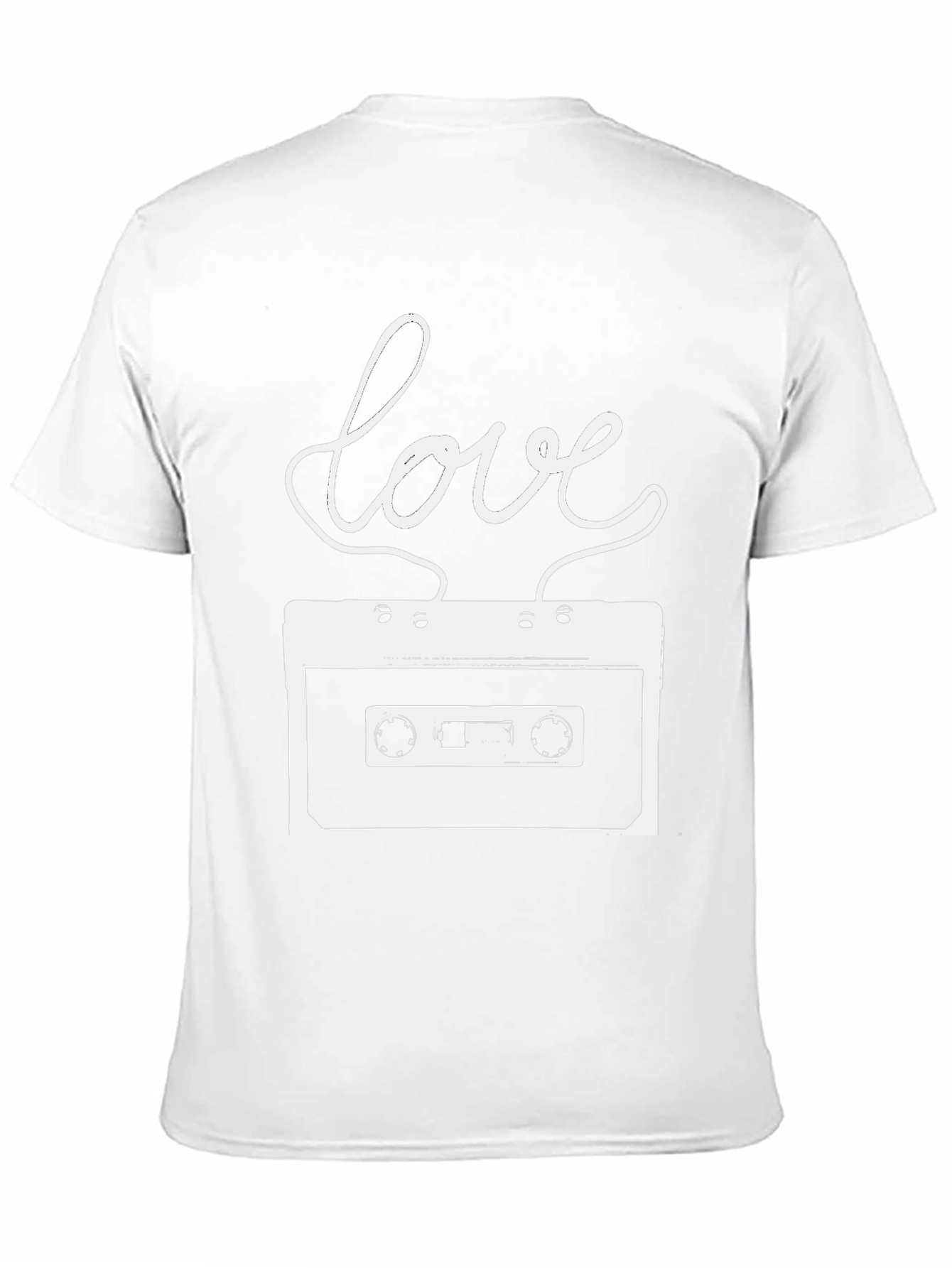 Retro Love Cassette Graphic Tee - Classic Style