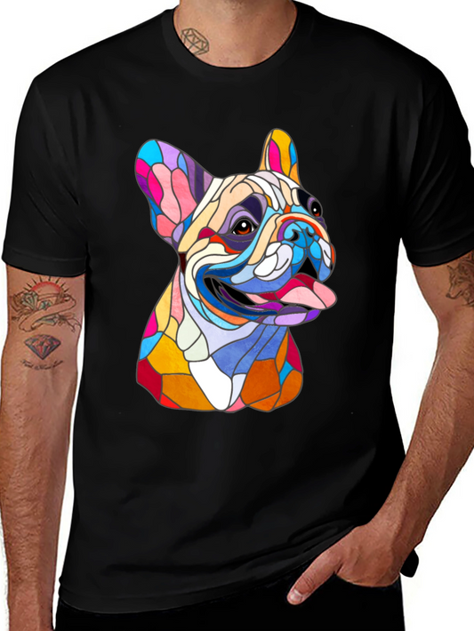 Colorful French Bulldog Graphic Tee