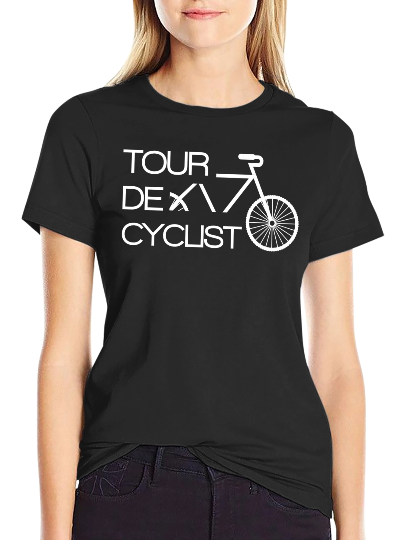 Tour de Cyclist Graphic T-Shirt - Black
