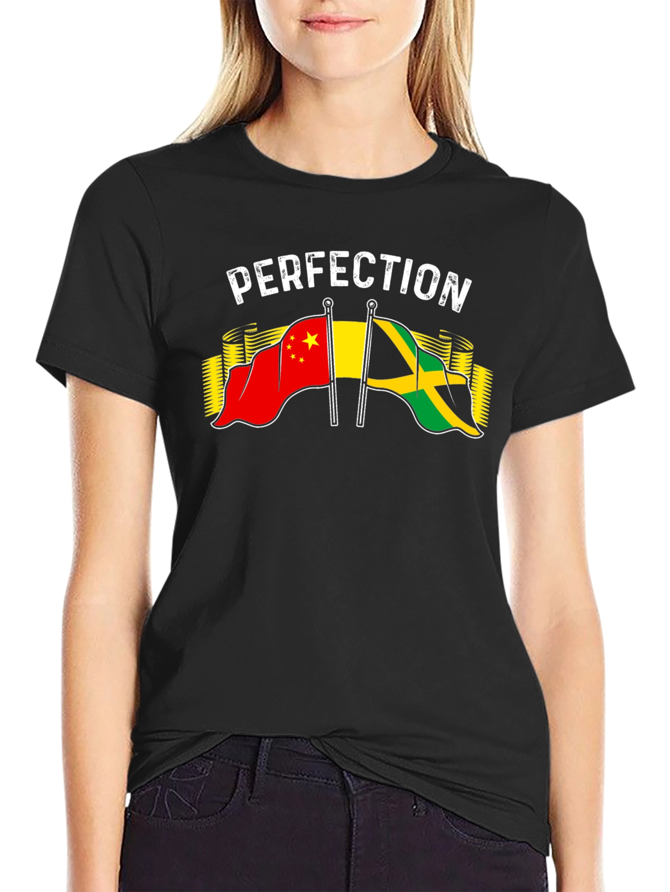 Perfection China Jamaica Flag Graphic T-Shirt