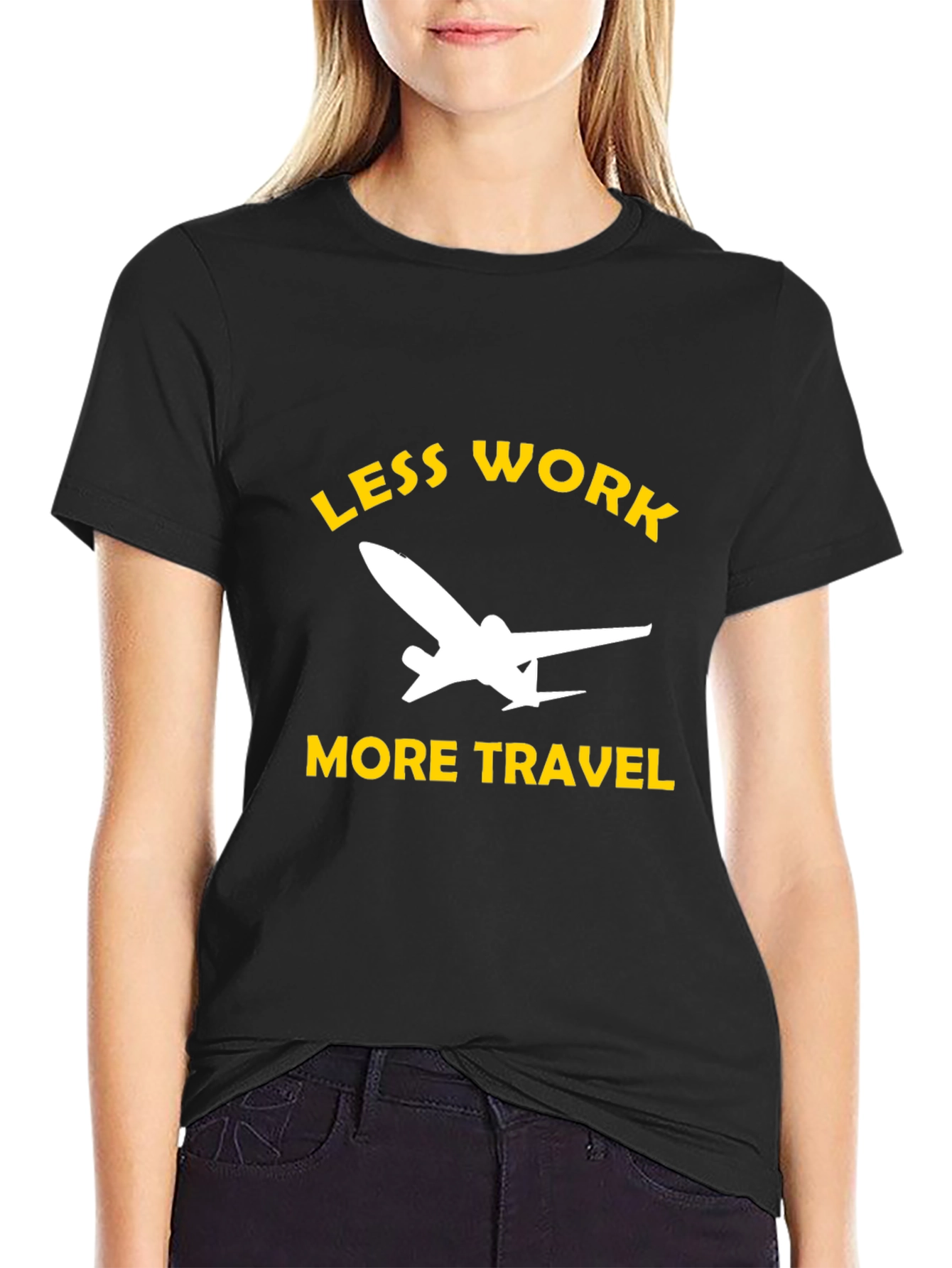 Less Work More Travel Graphic T-Shirt