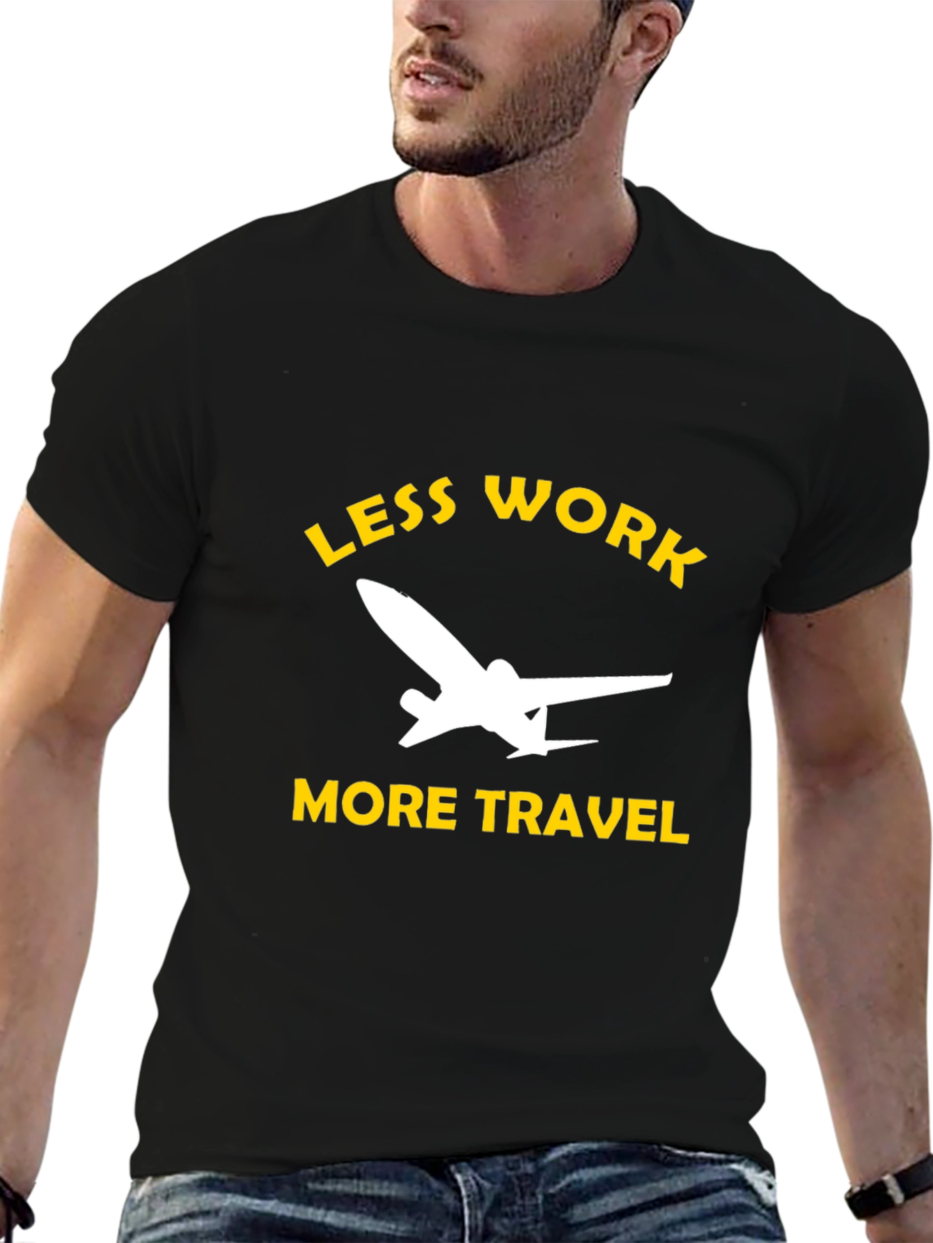 Less Work More Travel Graphic T-Shirt