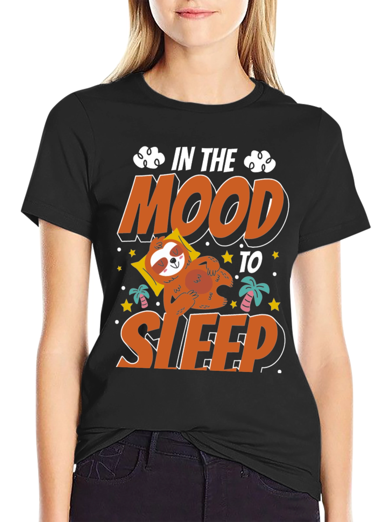 In the Mood to Sleep Sloth Graphic Tee