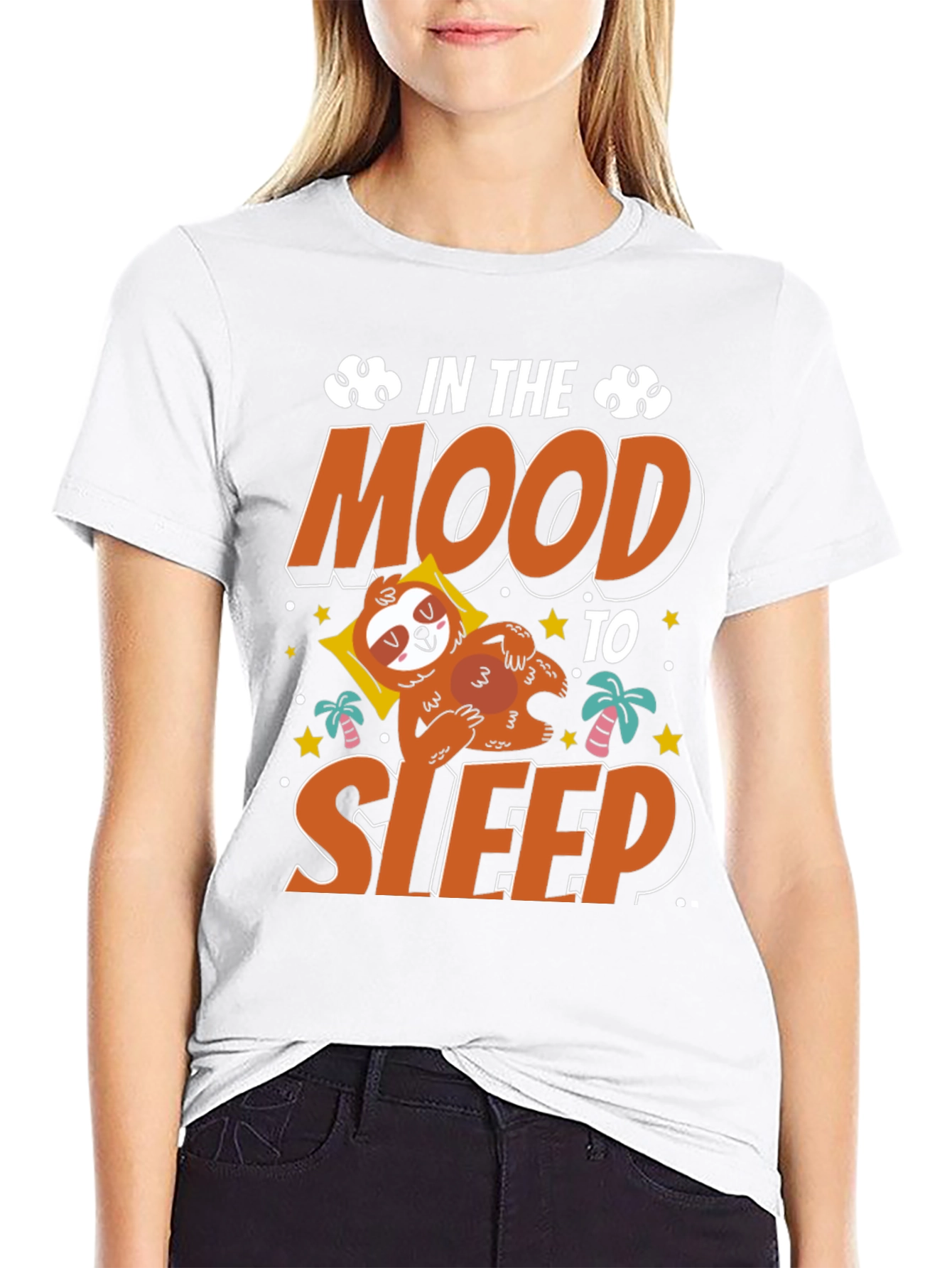 In the Mood to Sleep Sloth Graphic Tee