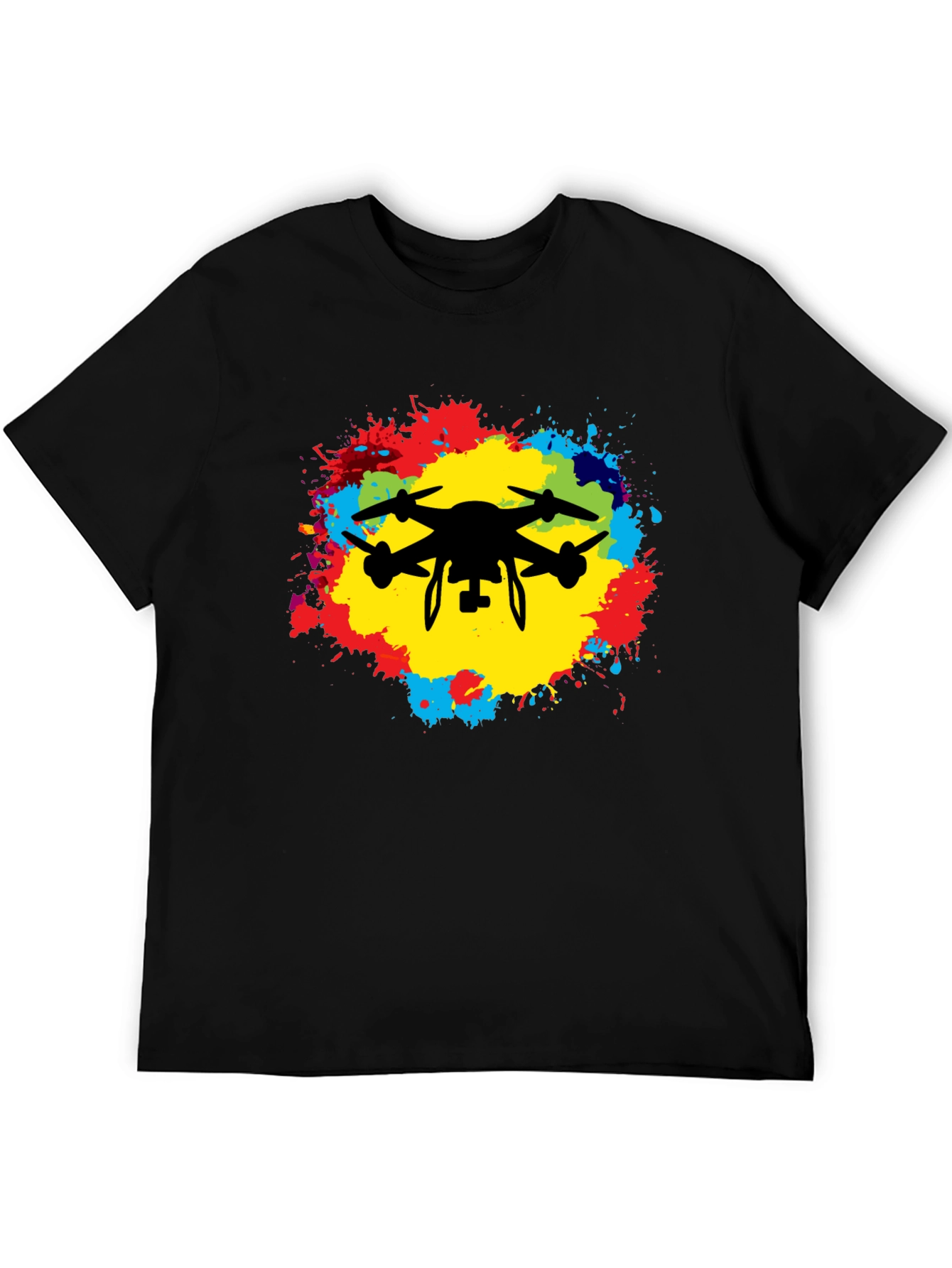 Drone Silhouette Splash T-Shirt