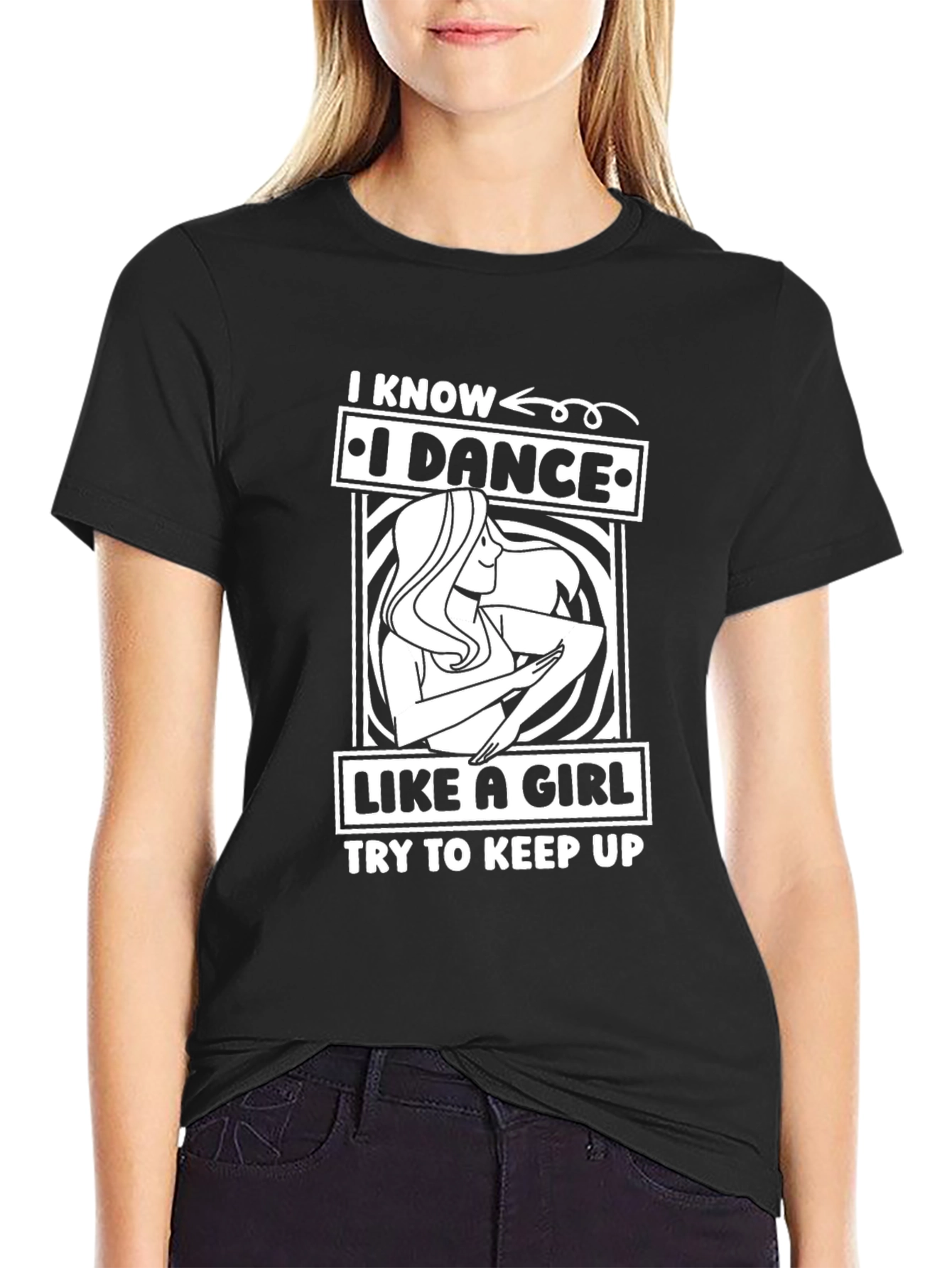 I Dance Like A Girl Mens Black T-Shirt