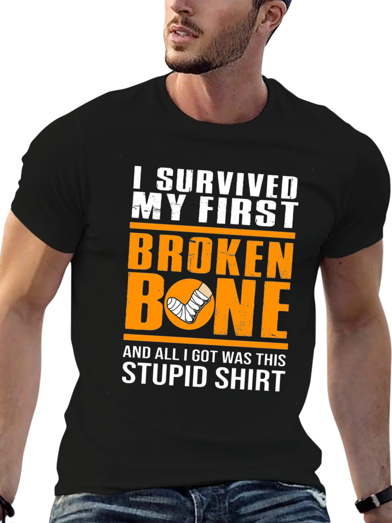 Funny Broken Bone T-Shirt - I Survived My First