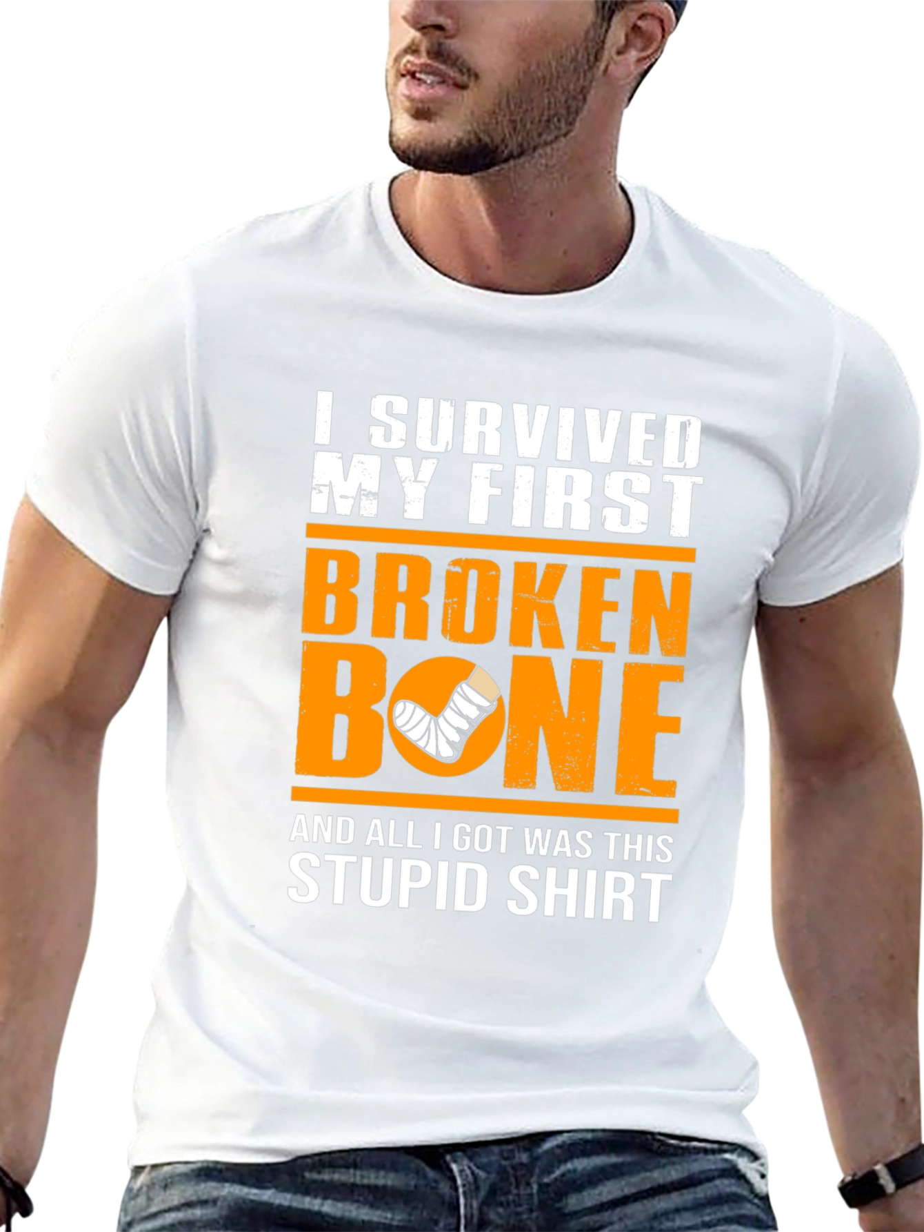 Funny Broken Bone T-Shirt - I Survived My First
