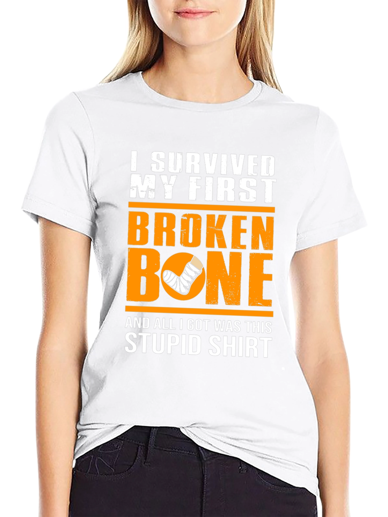 Funny Broken Bone T-Shirt - I Survived My First