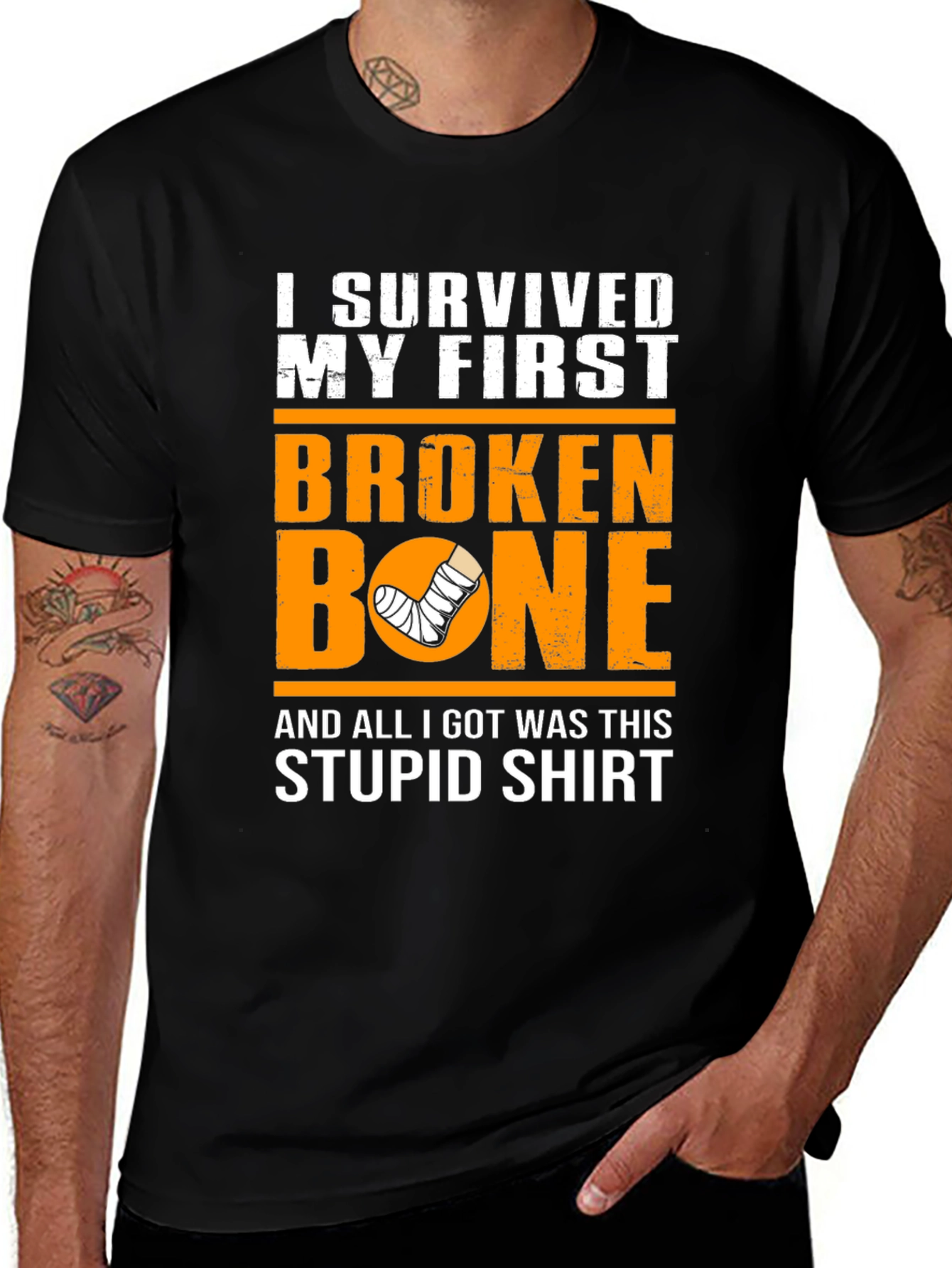 Funny Broken Bone T-Shirt - I Survived My First