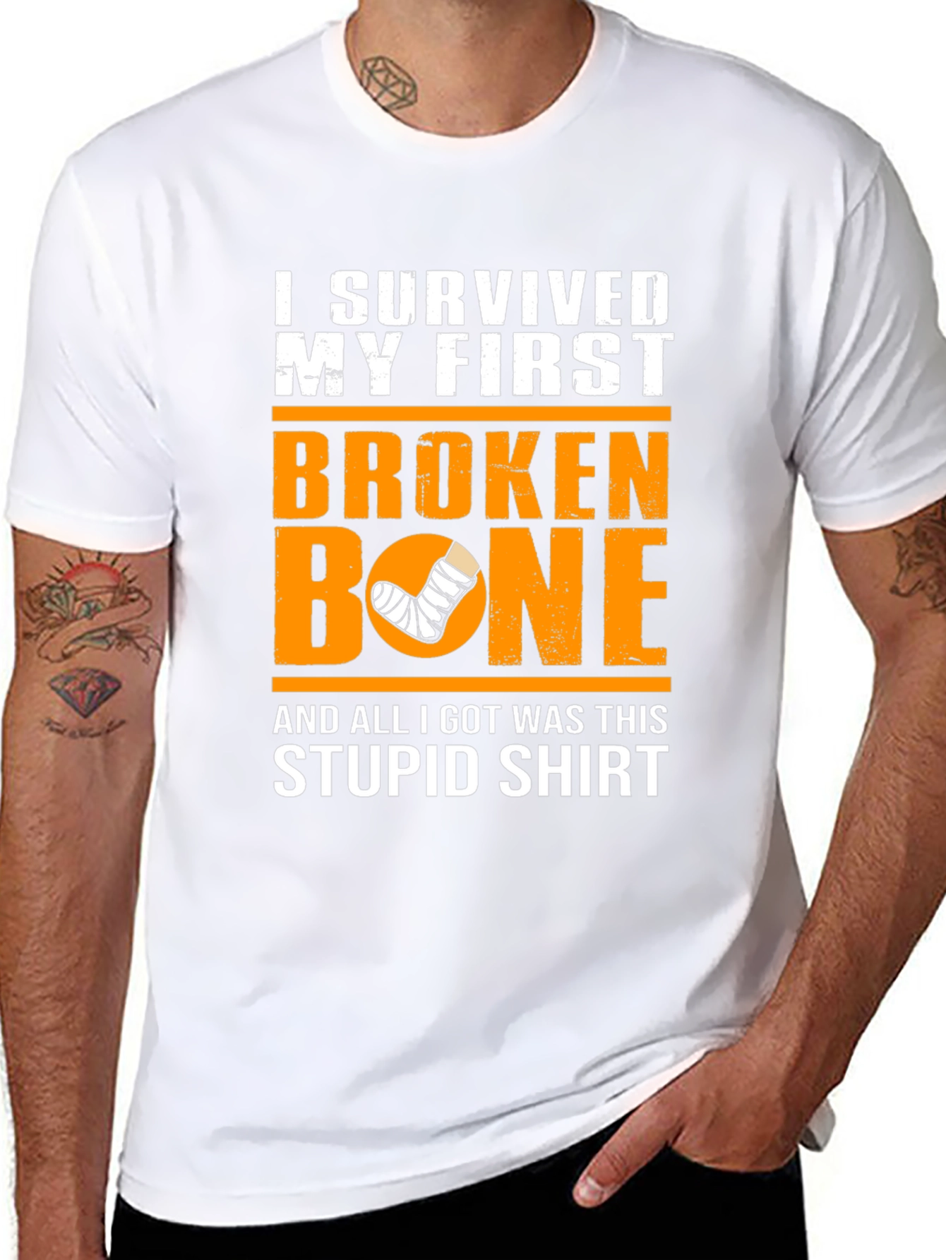 Funny Broken Bone T-Shirt - I Survived My First