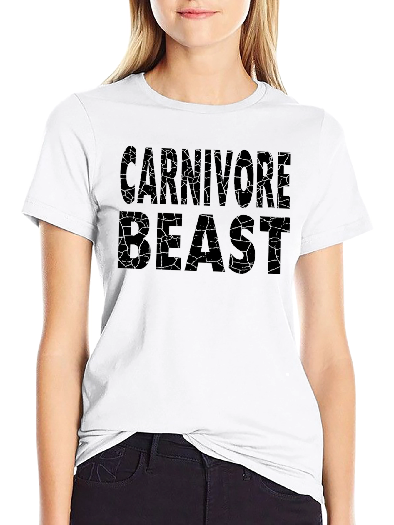 Carnivore Beast Graphic Tee - Bold Black T-Shirt