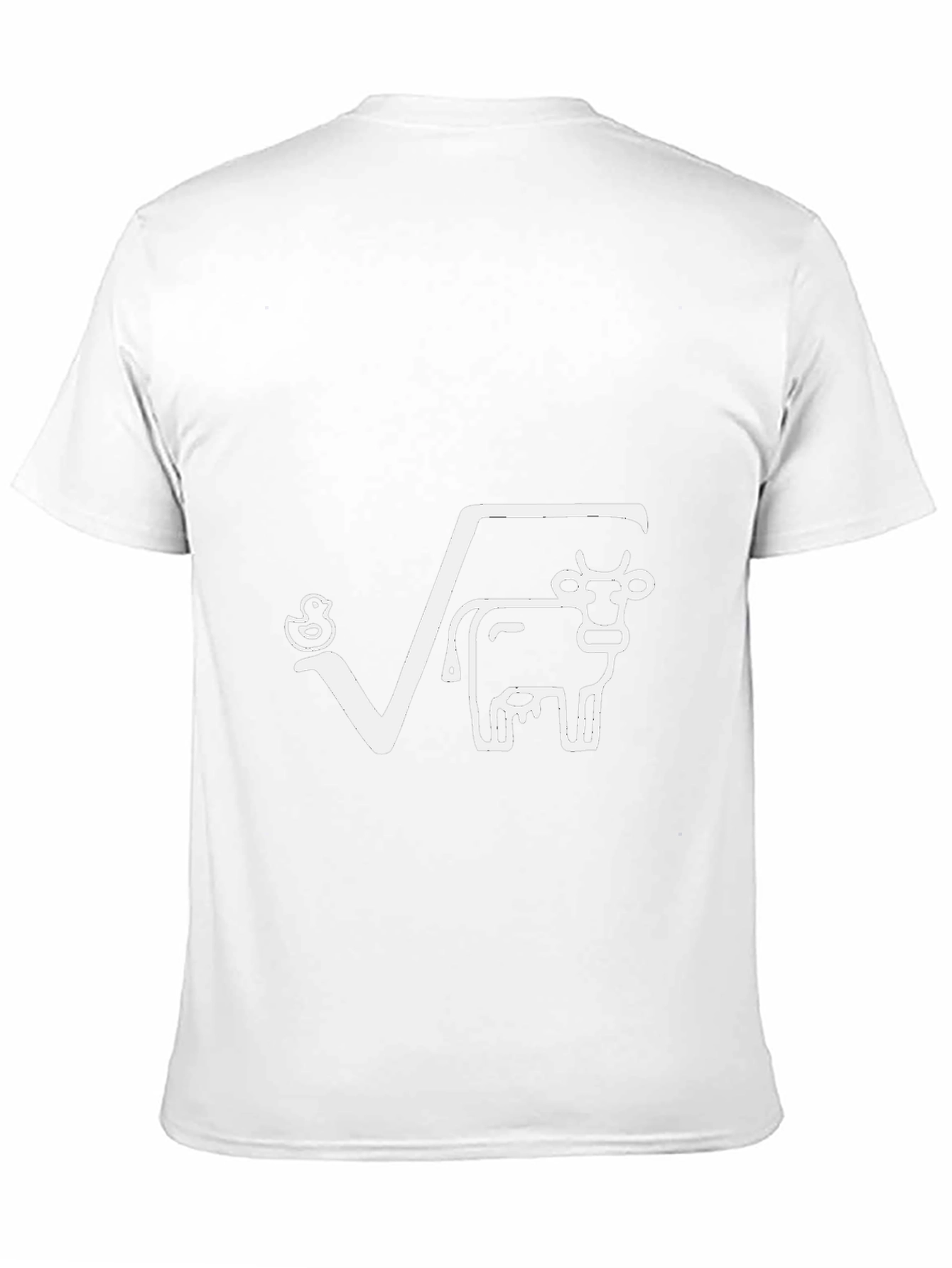 Duck and Cow Square Root T-Shirt Funny Math Tee