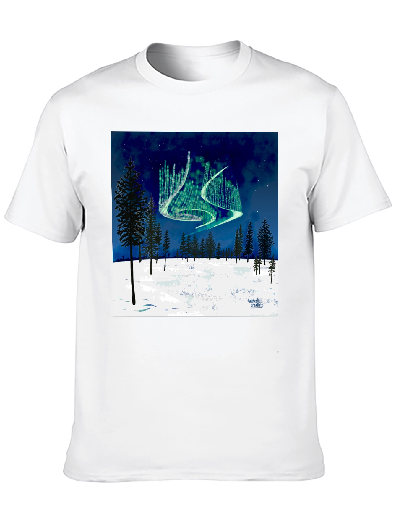 Aurora Borealis Forest T-Shirt