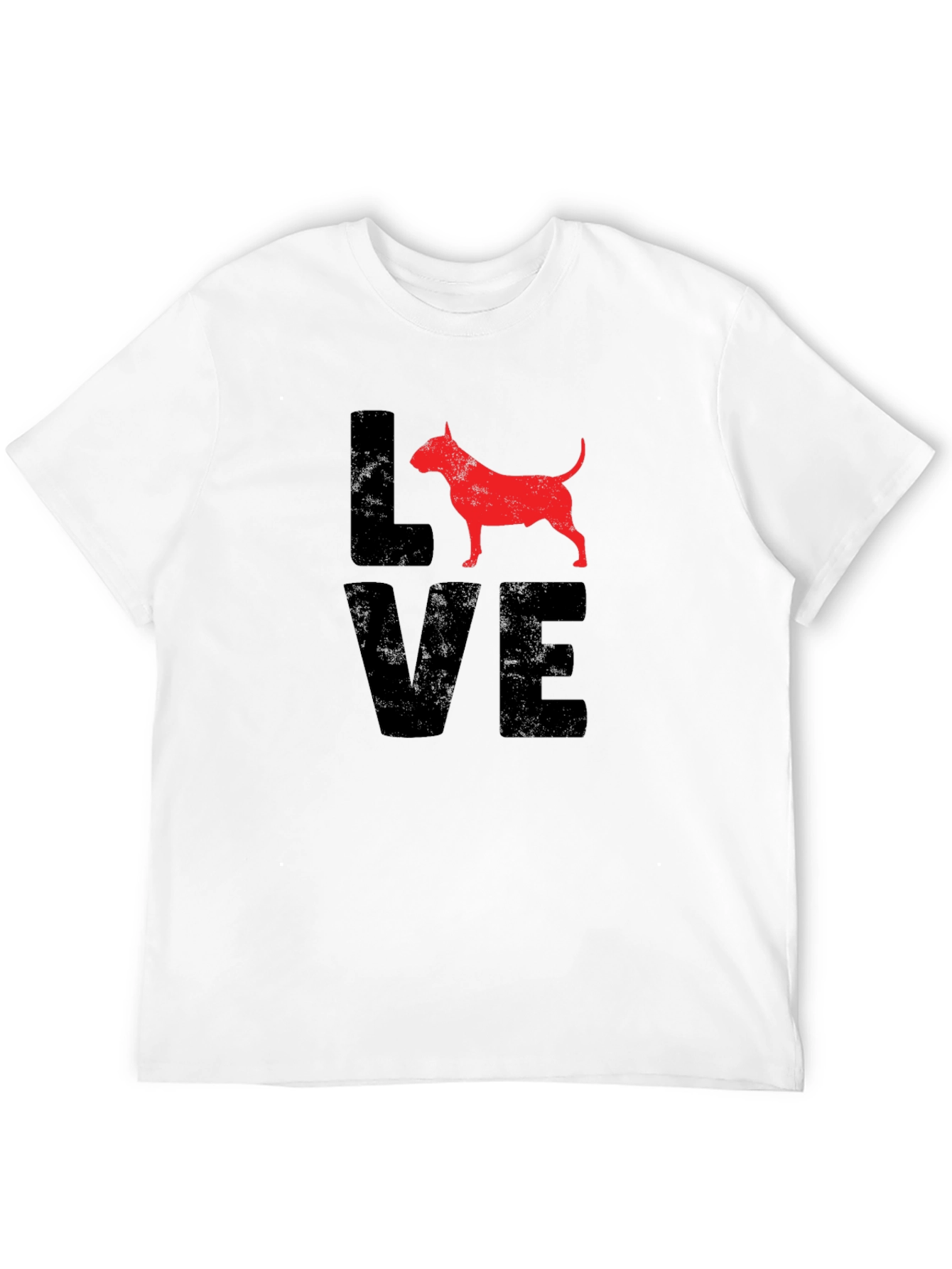 Love Bull Terrier Black T-Shirt
