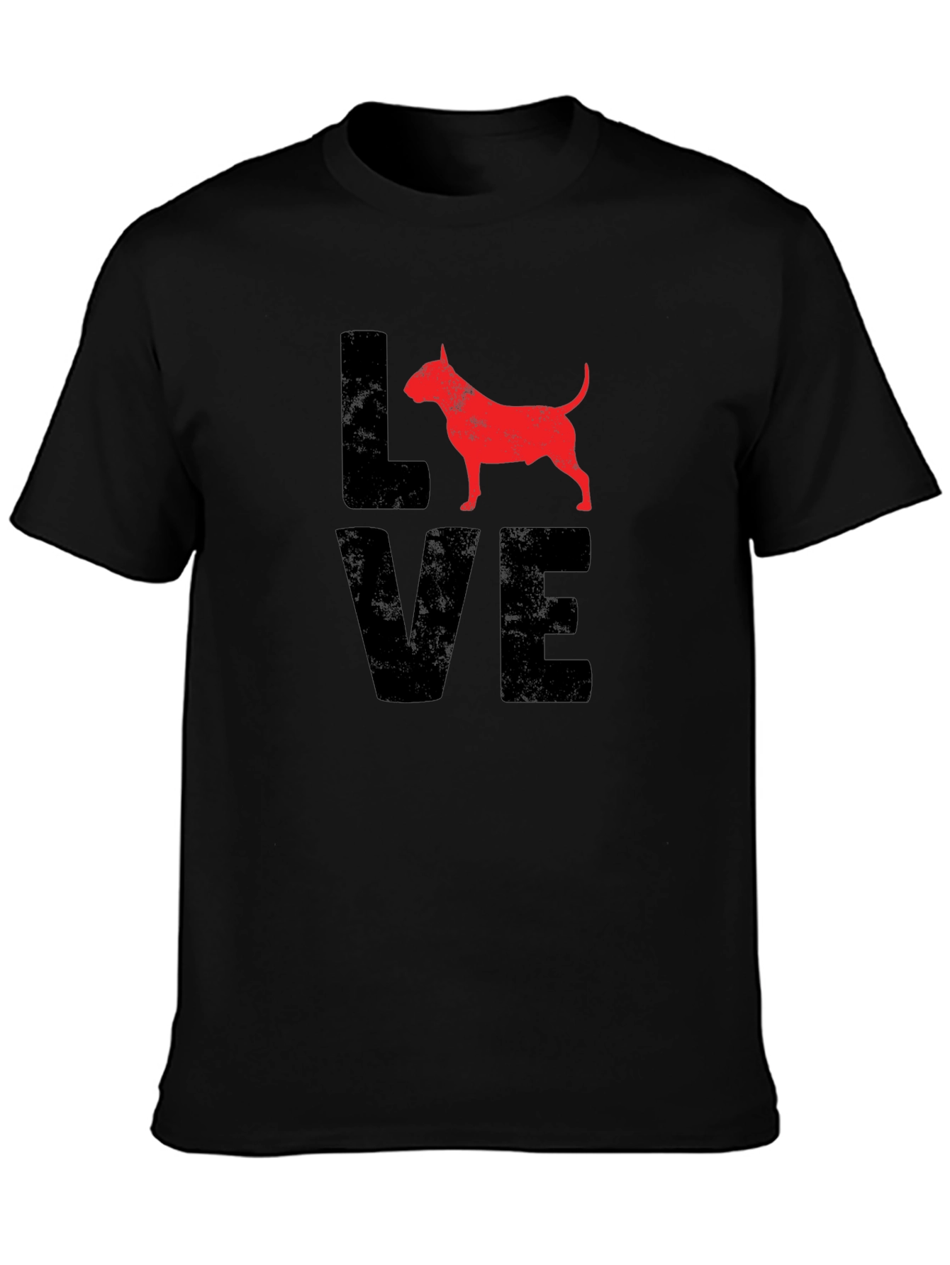 Love Bull Terrier Black T-Shirt