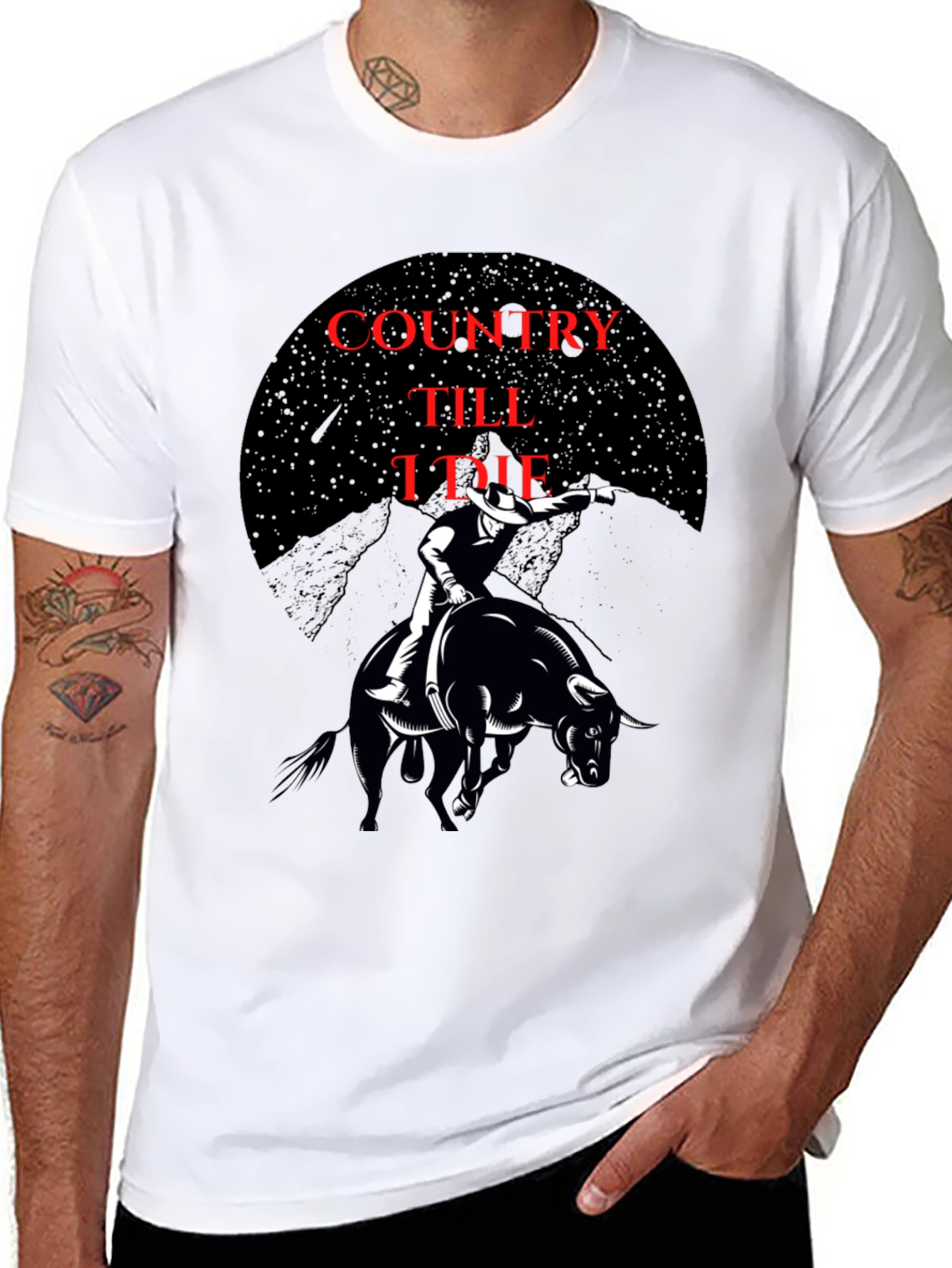 Country Till I Die Black Graphic Tee