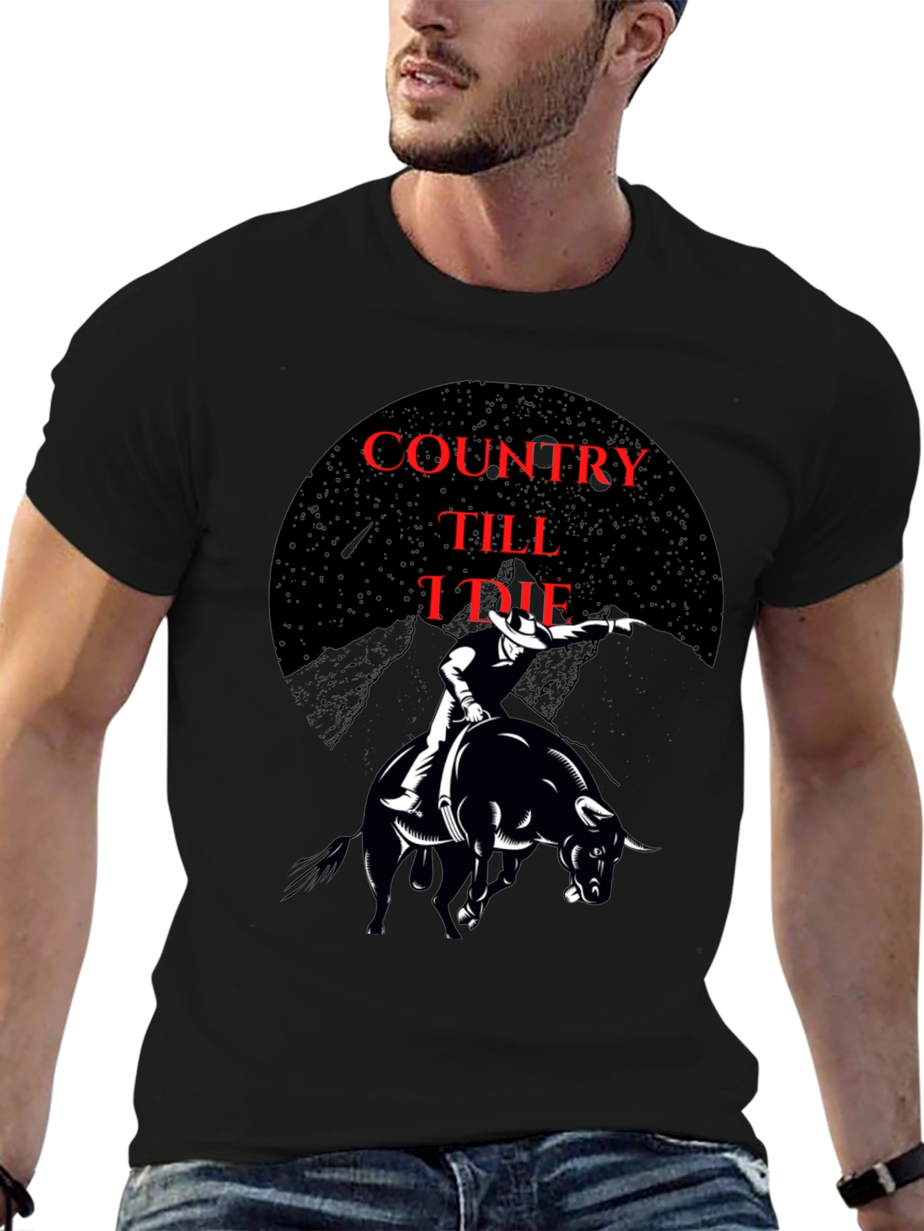 Country Till I Die Black Graphic Tee