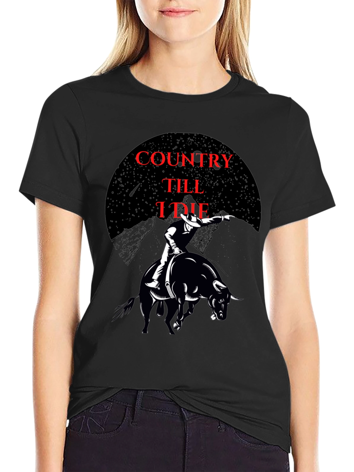 Country Till I Die Black Graphic Tee
