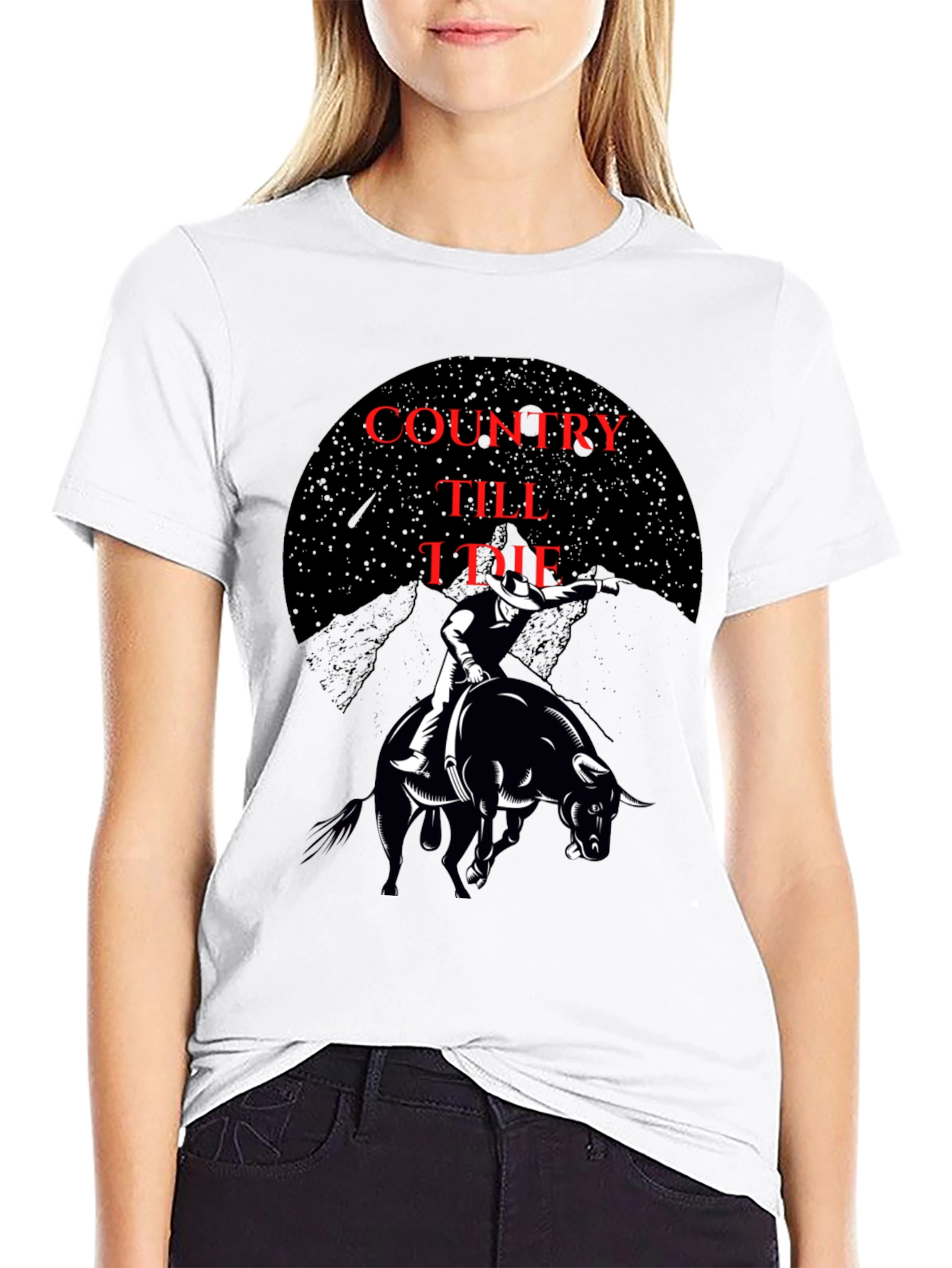 Country Till I Die Black Graphic Tee