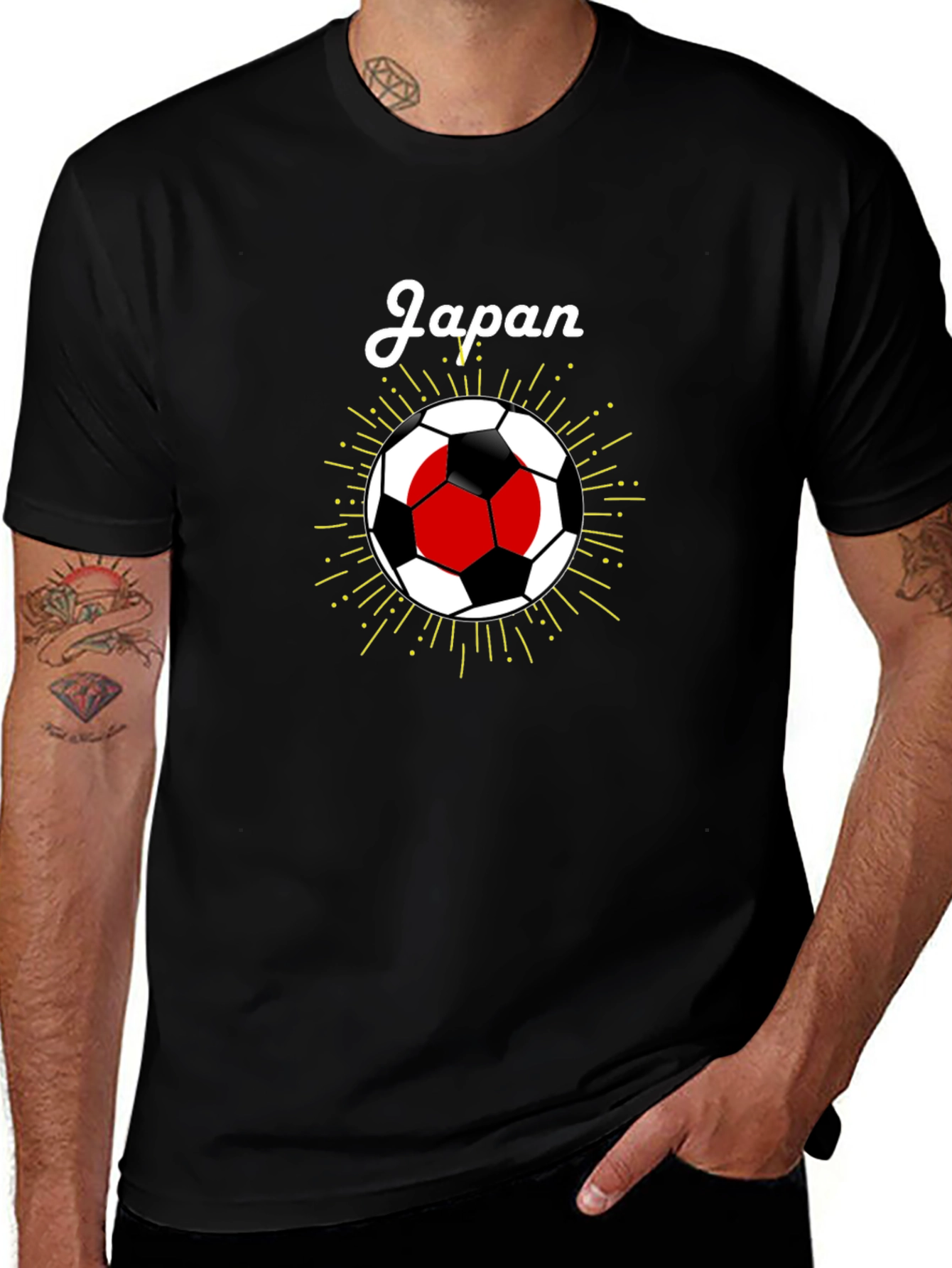 Japan Soccer T-Shirt - Black Graphic Tee