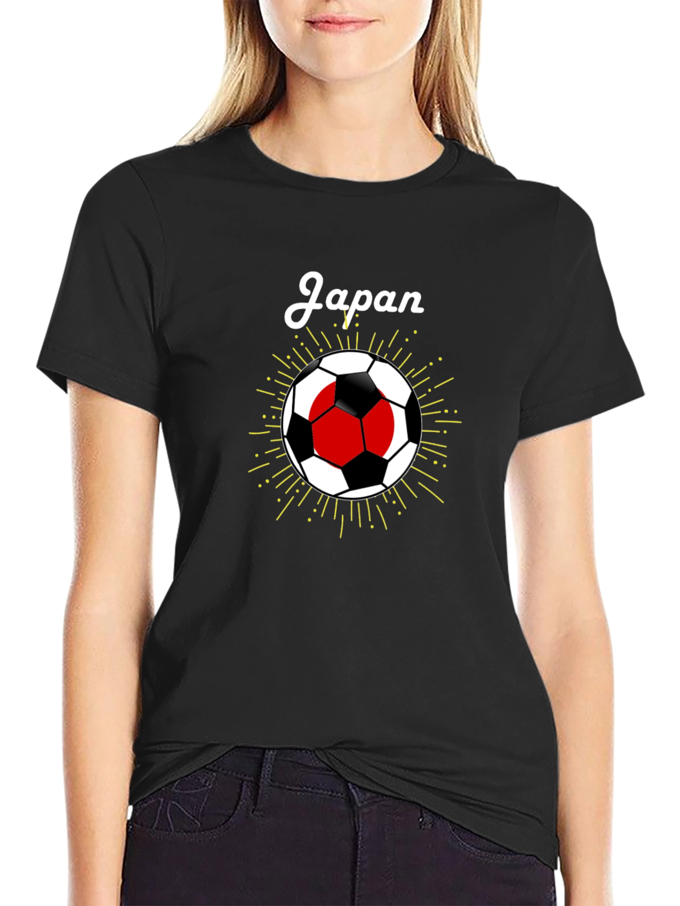 Japan Soccer T-Shirt - Black Graphic Tee