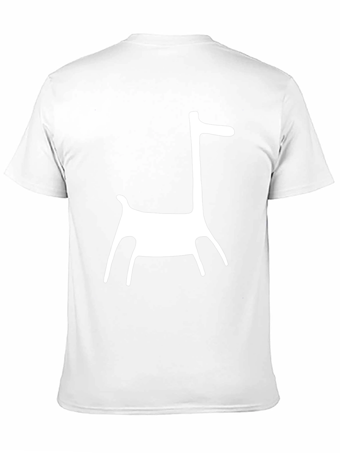 Modern Art Giraffe Print Black T-Shirt
