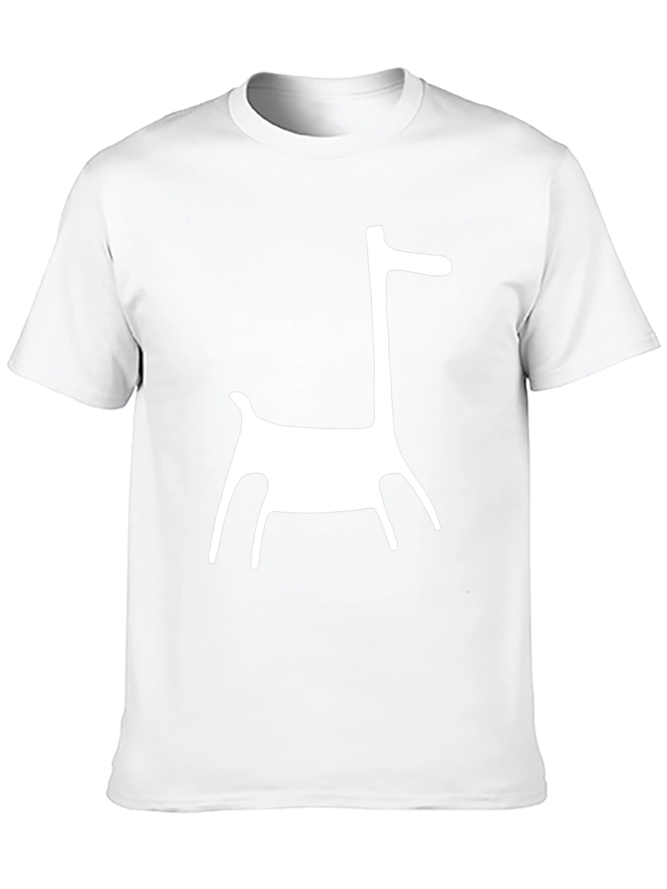 Modern Art Giraffe Print Black T-Shirt