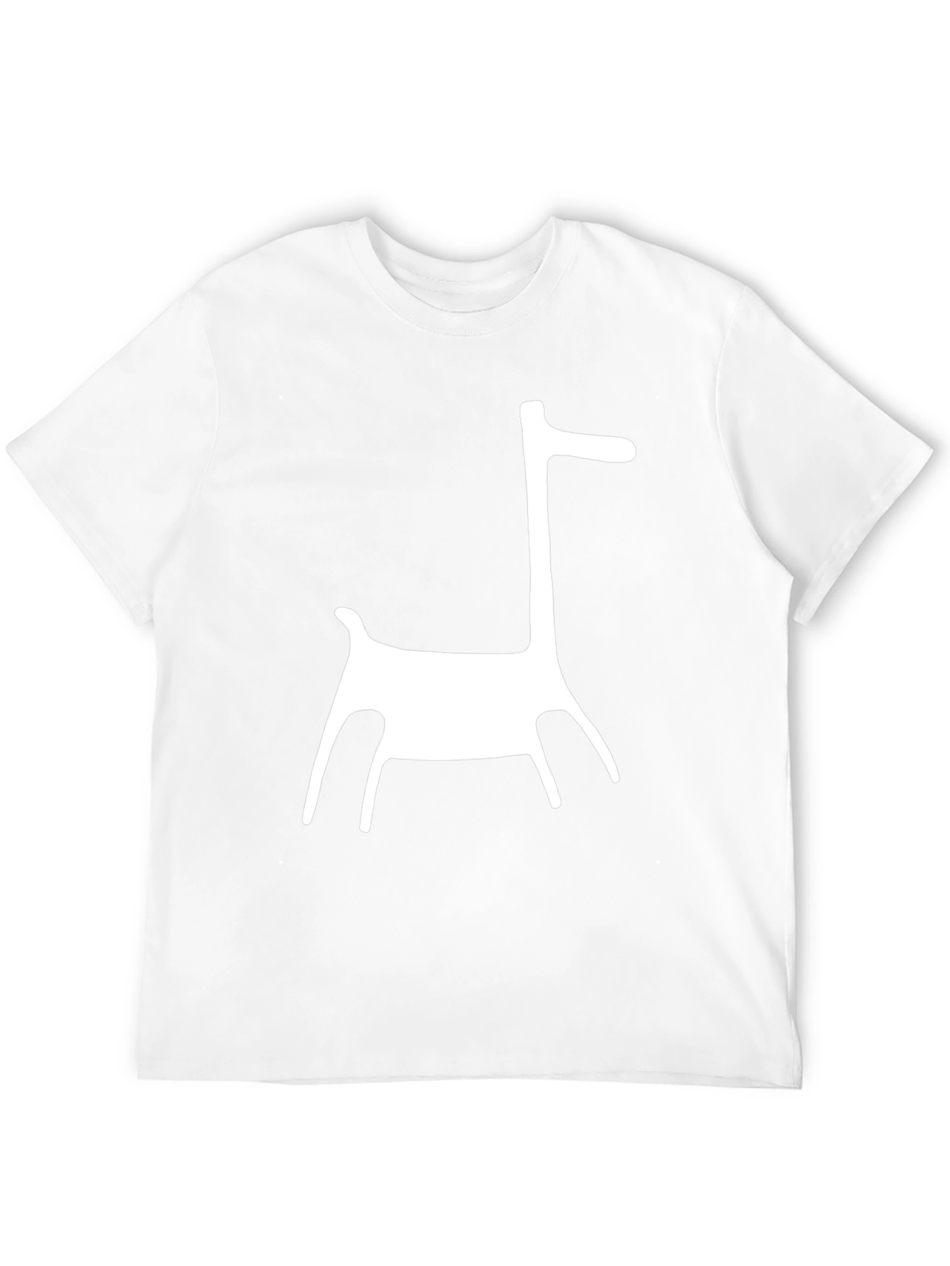 Modern Art Giraffe Print Black T-Shirt