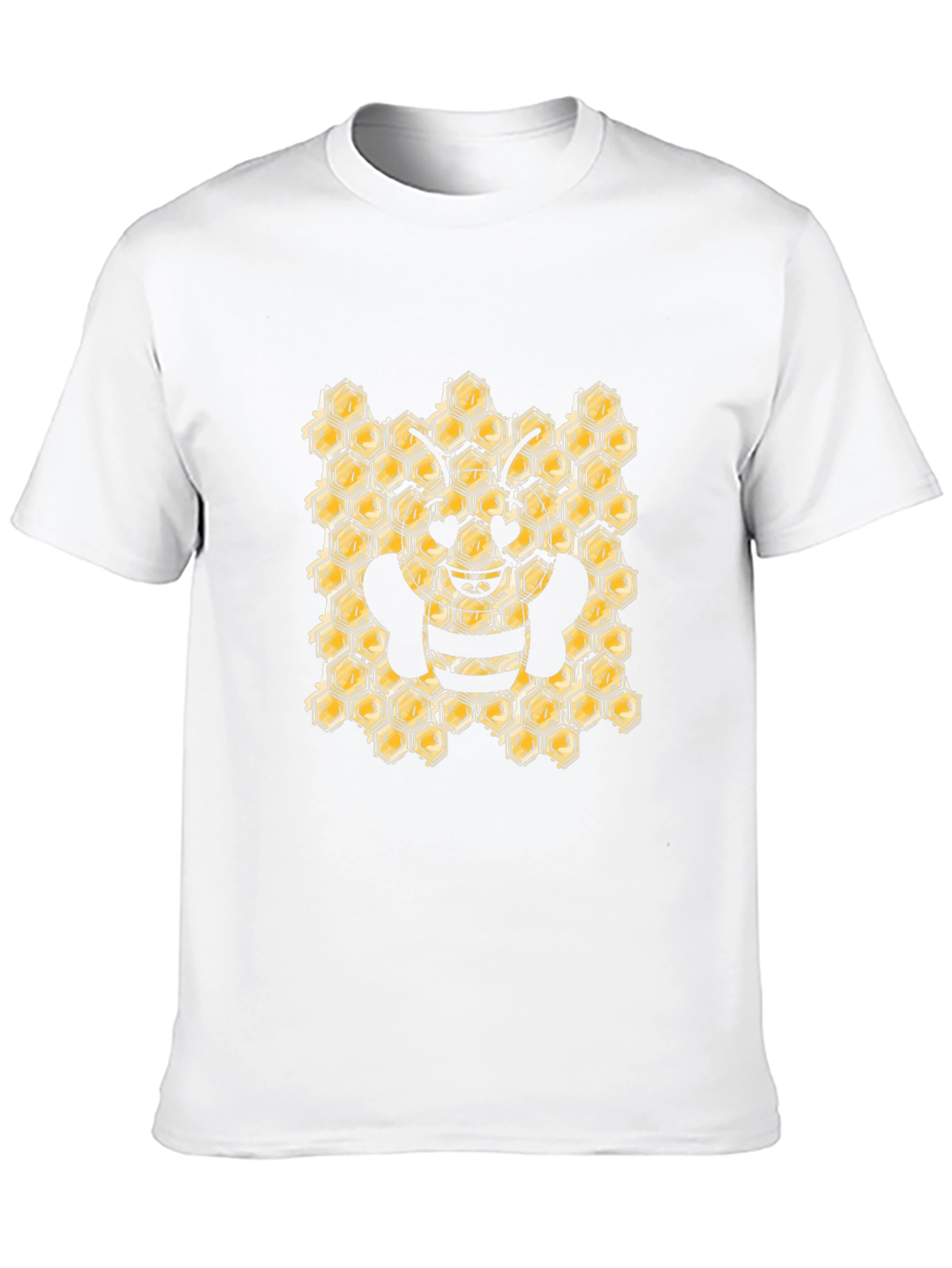 Honeycomb Bee Graphic Tee - Black