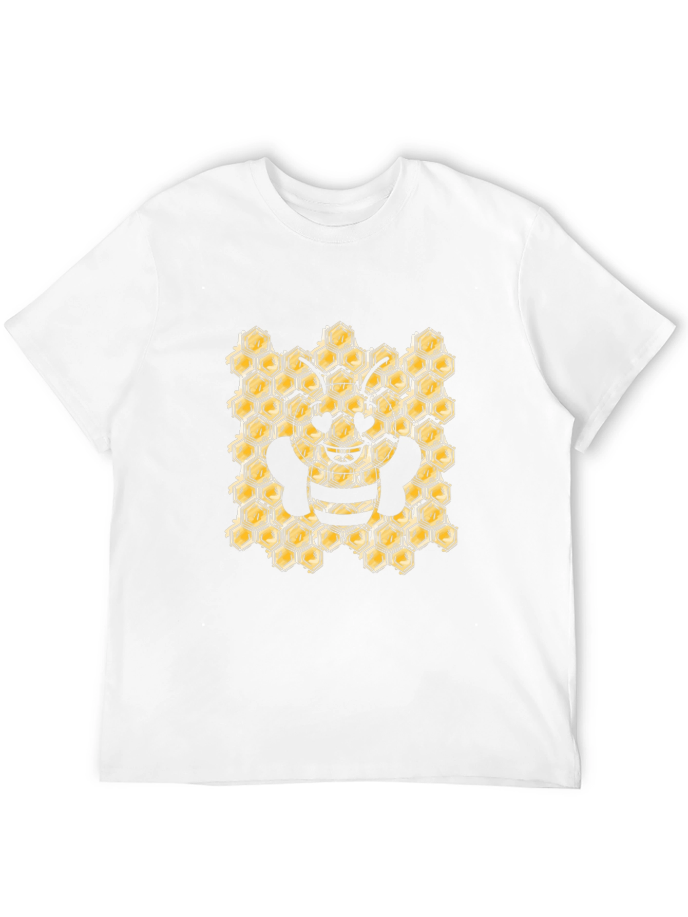 Honeycomb Bee Graphic Tee - Black