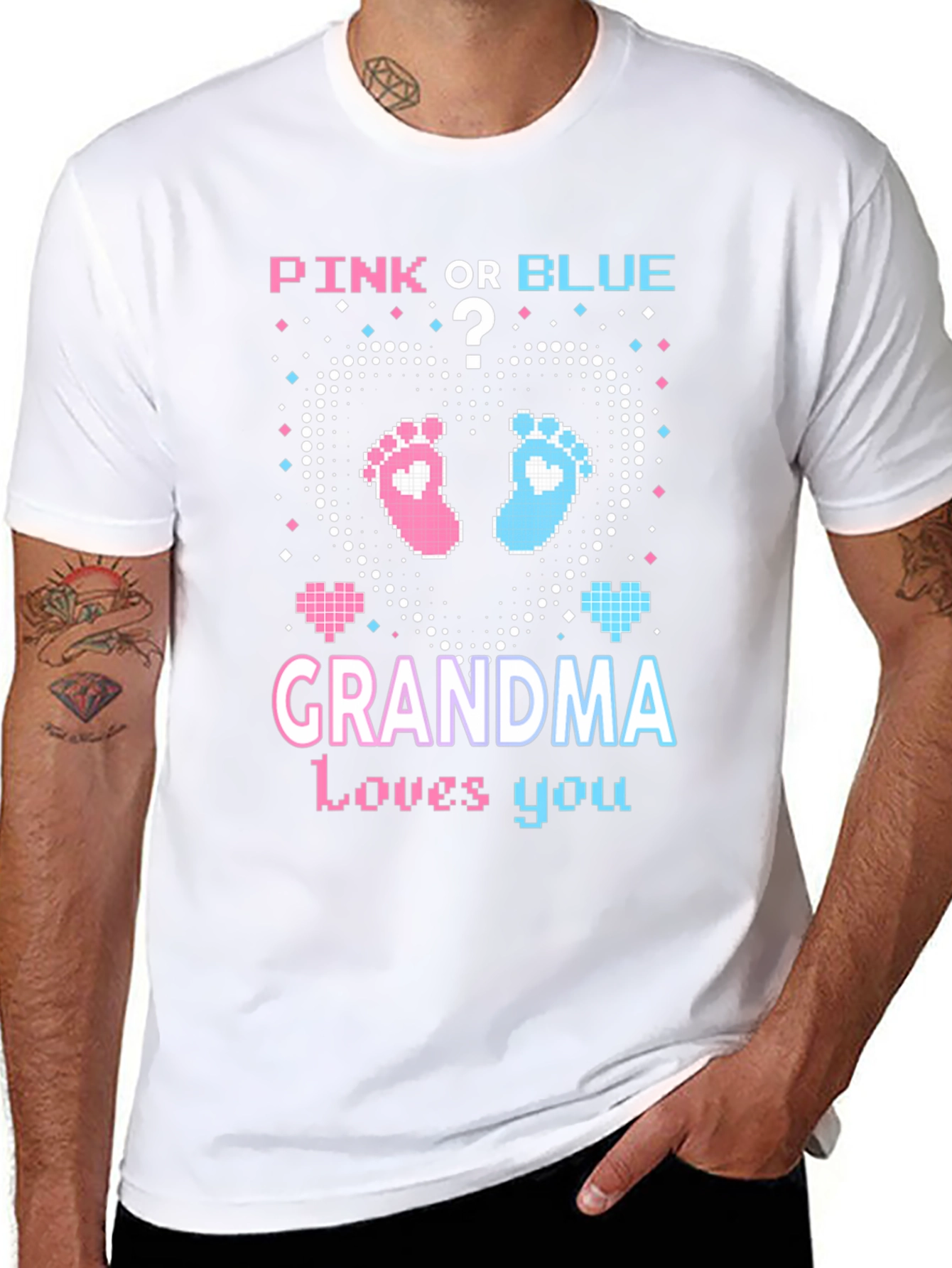 Pink or Blue Grandma Loves You T-Shirt