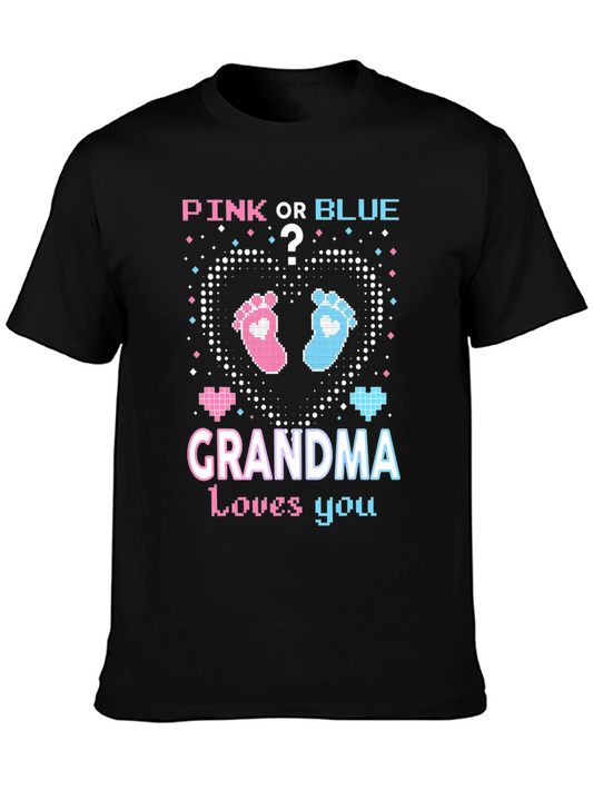 Pink or Blue Grandma Loves You T-Shirt