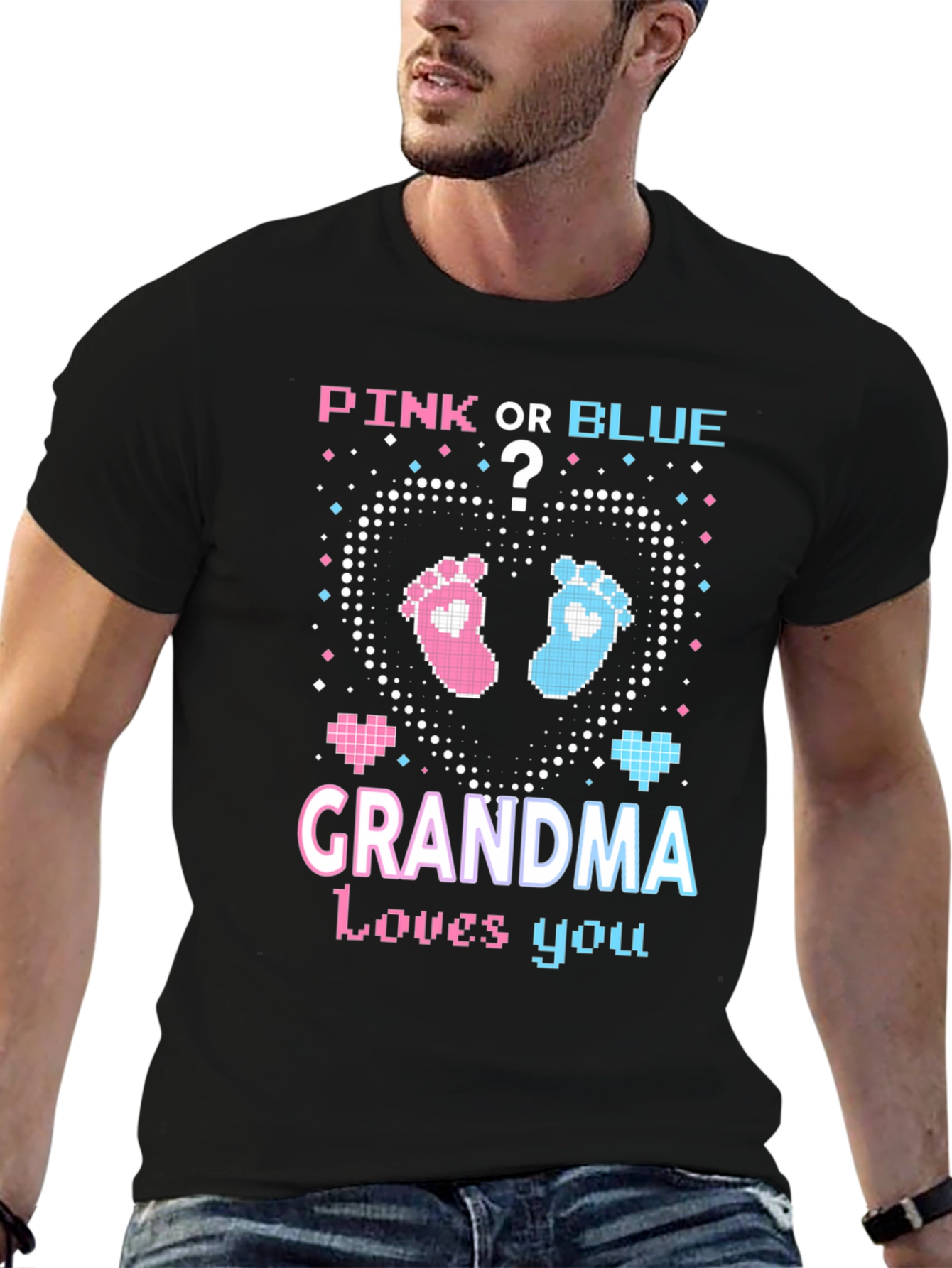 Pink or Blue Grandma Loves You T-Shirt
