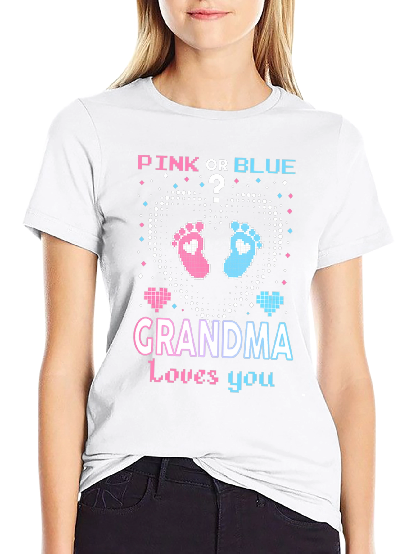 Pink or Blue Grandma Loves You T-Shirt