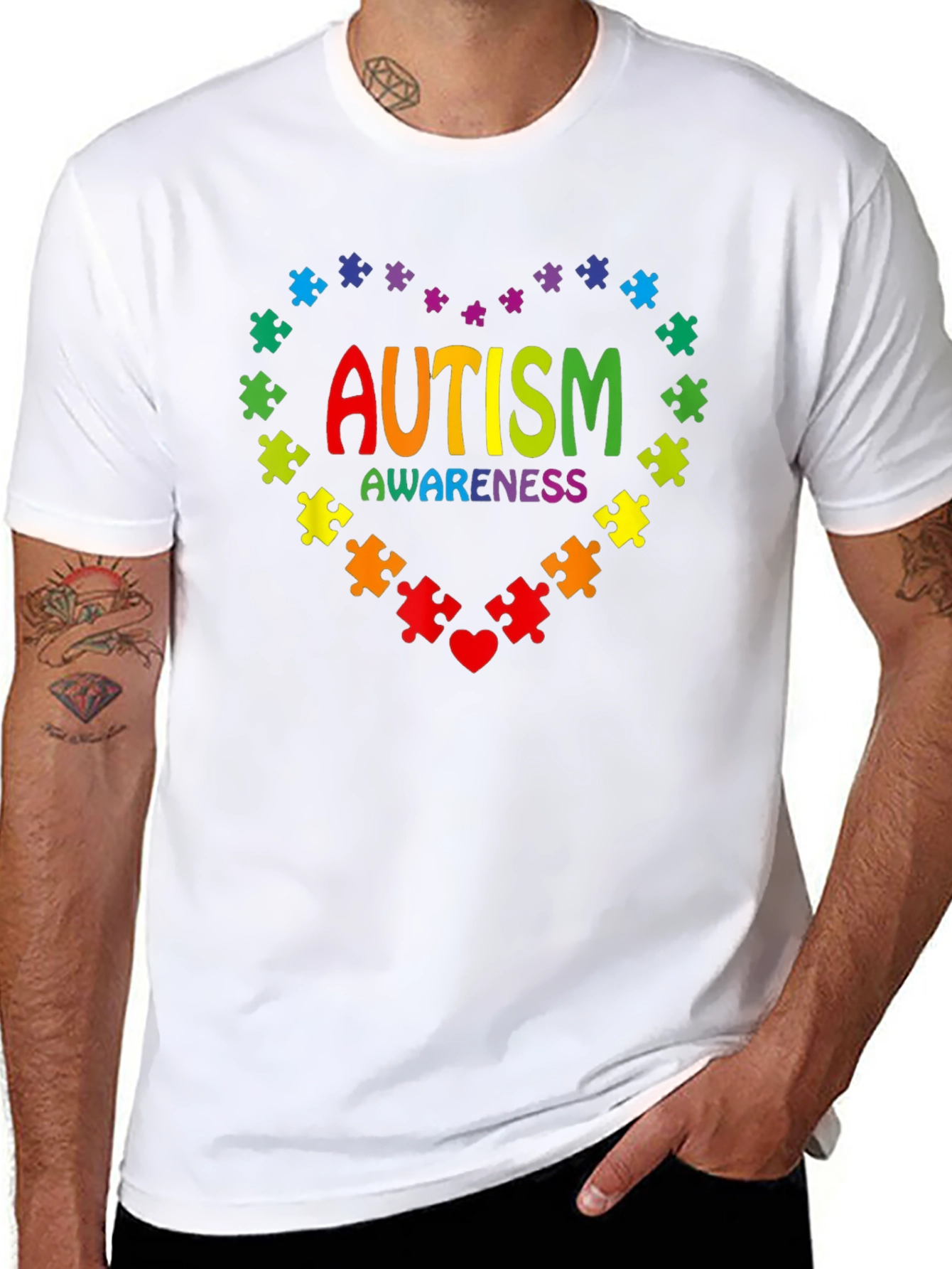Autism Awareness Puzzle Heart T-Shirt