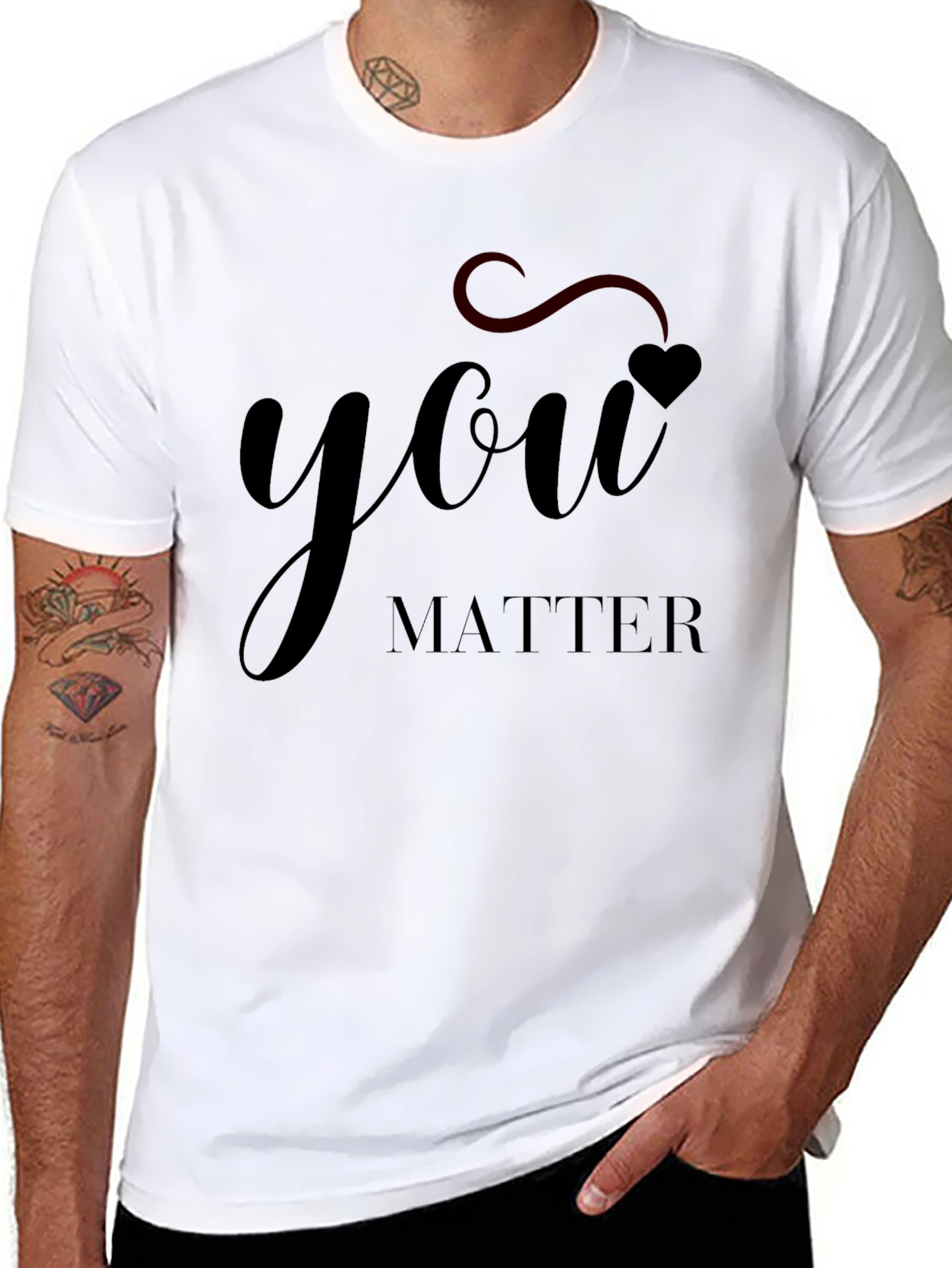 You Matter Graphic Tee - Black Casual Top