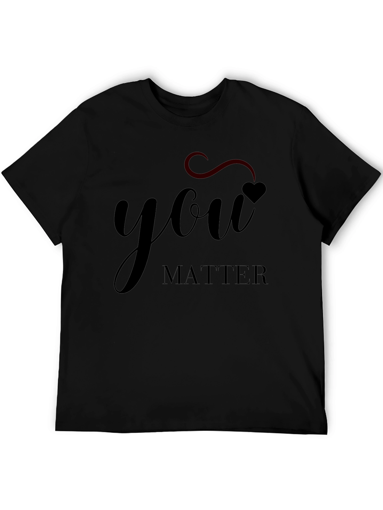 You Matter Graphic Tee - Black Casual Top