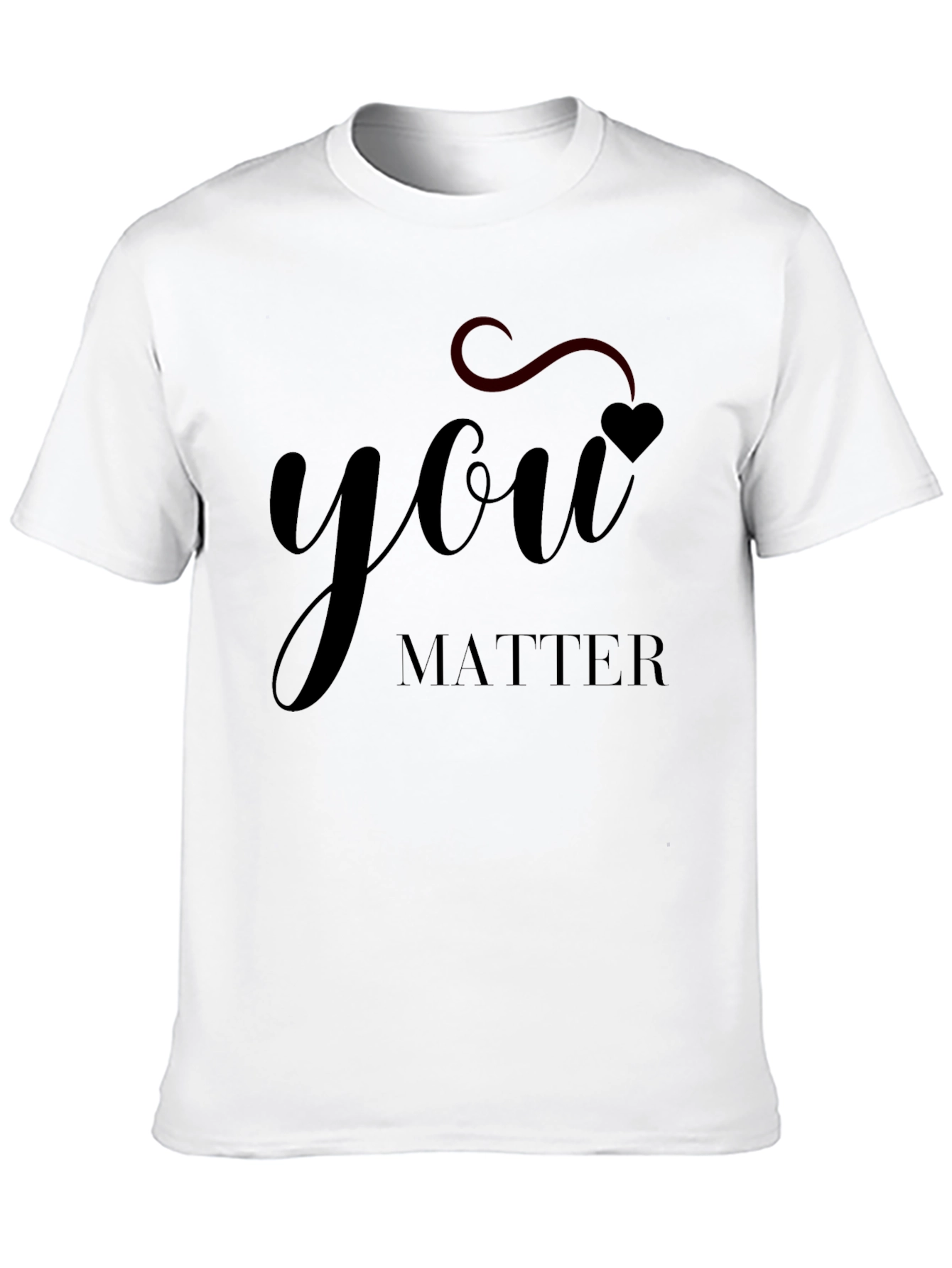 You Matter Graphic Tee - Black Casual Top