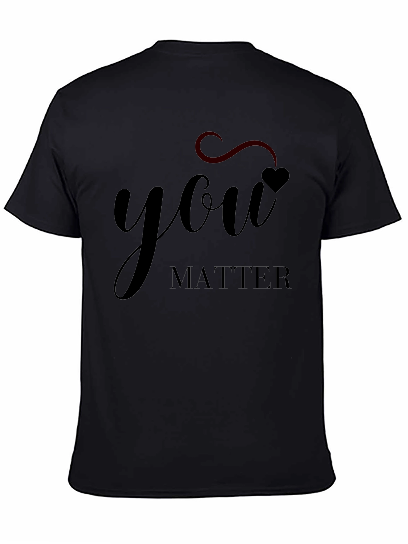 You Matter Graphic Tee - Black Casual Top