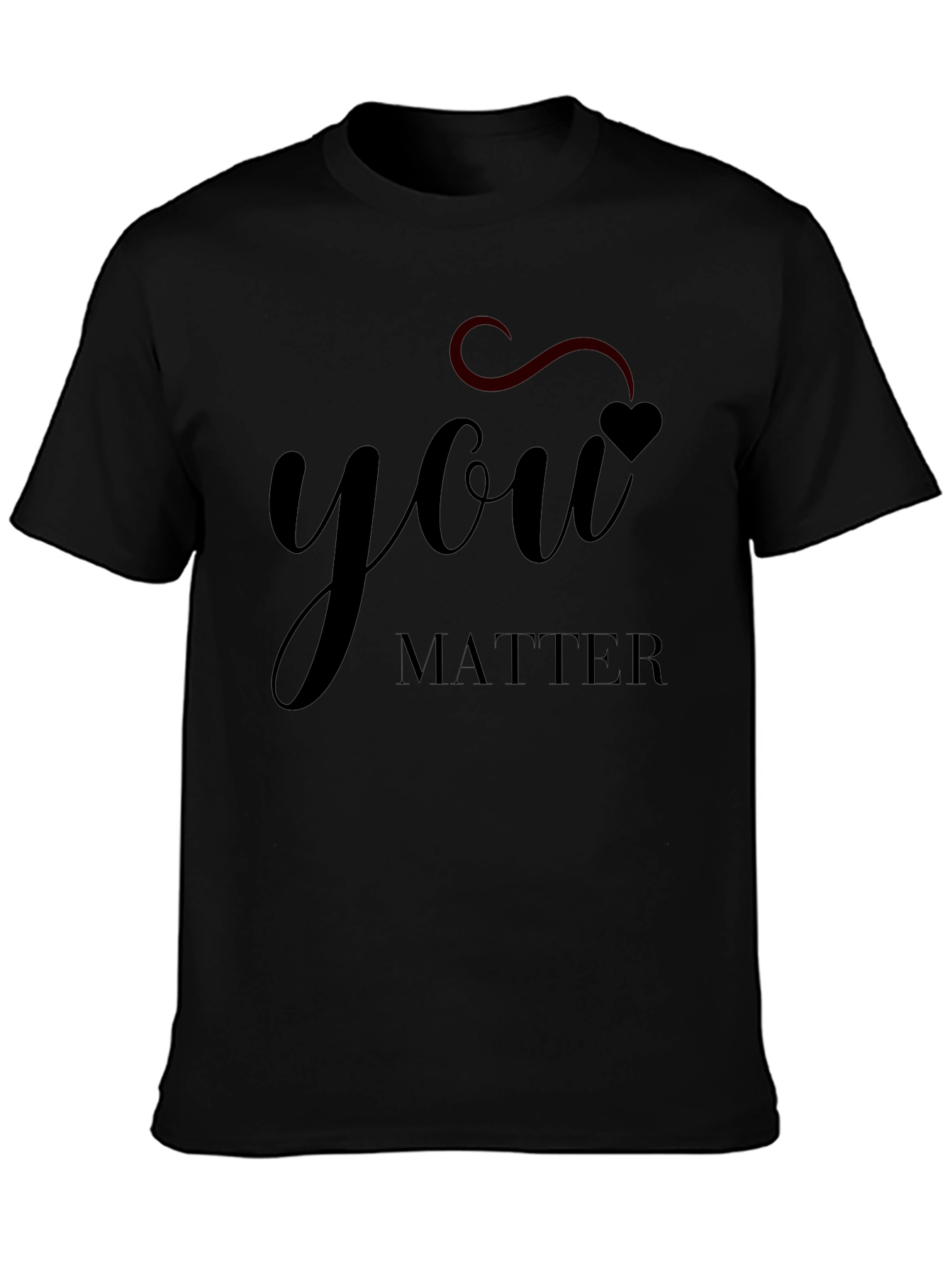 You Matter Graphic Tee - Black Casual Top