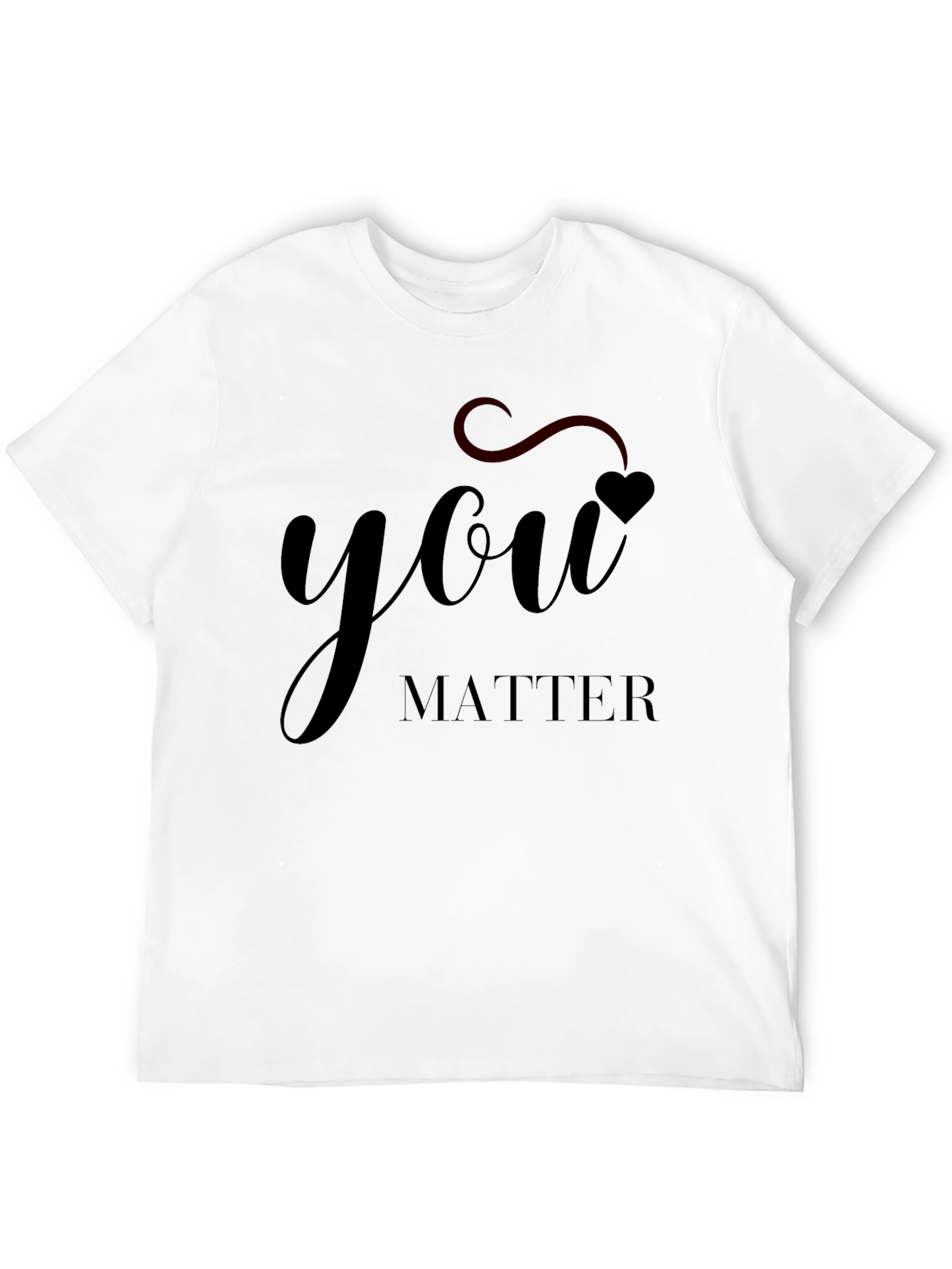 You Matter Graphic Tee - Black Casual Top