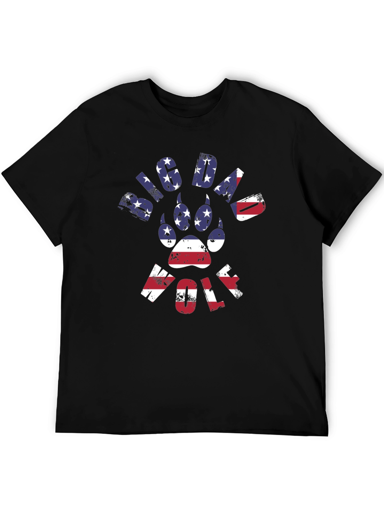 Big Dawg Wolf Patriotic Graphic Tee