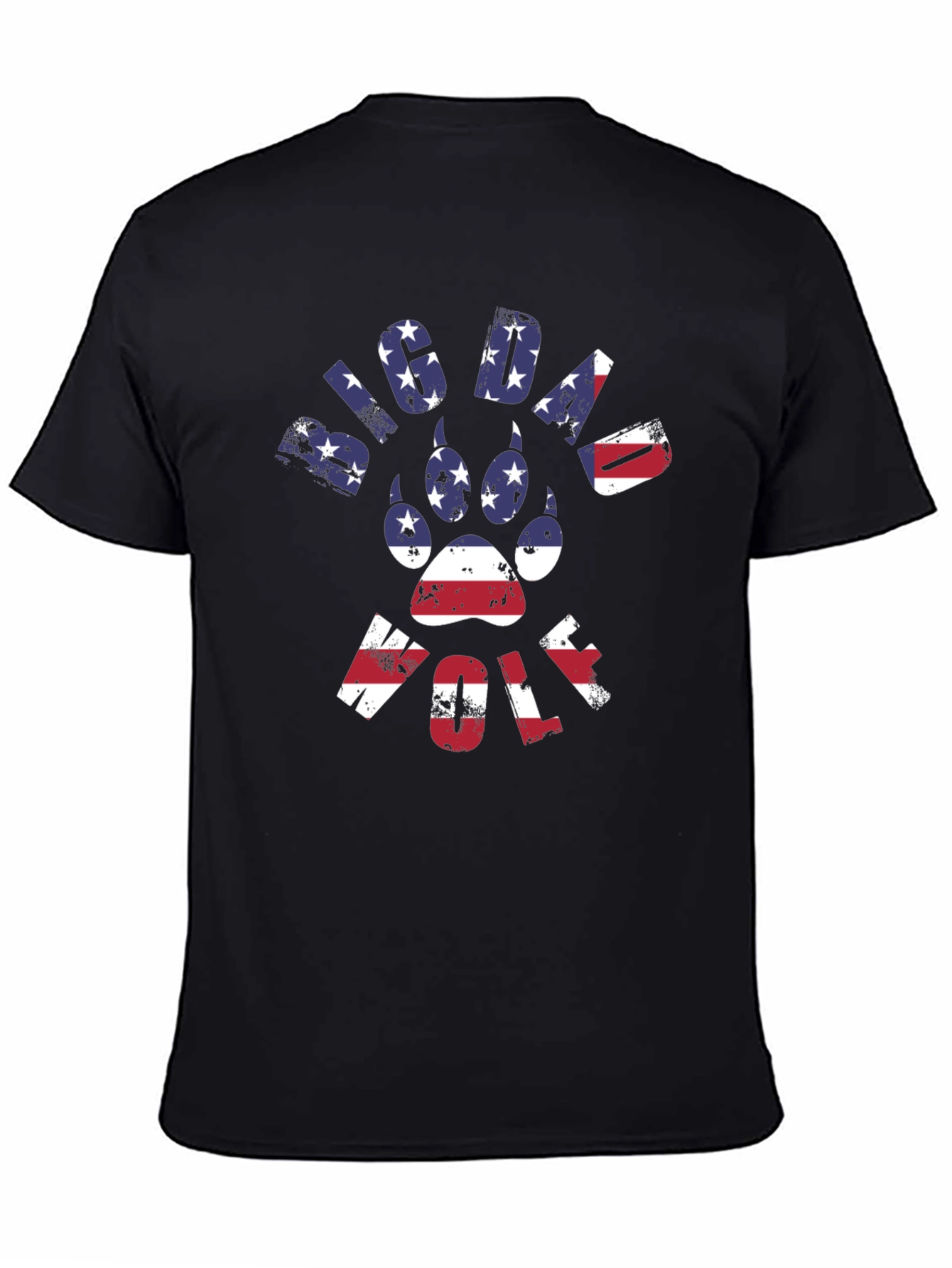 Big Dawg Wolf Patriotic Graphic Tee