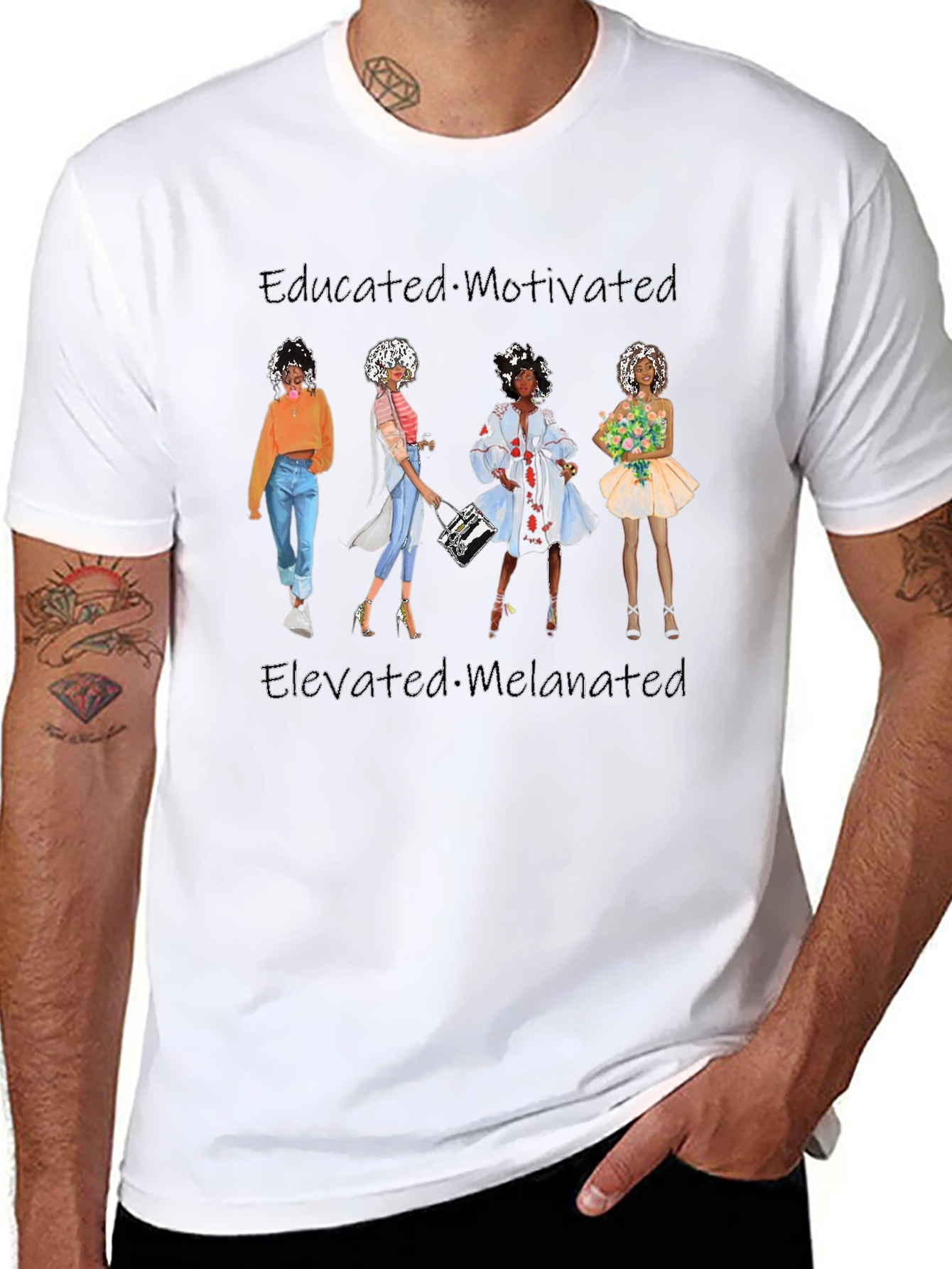 Educated Motivated Black Pride Tee