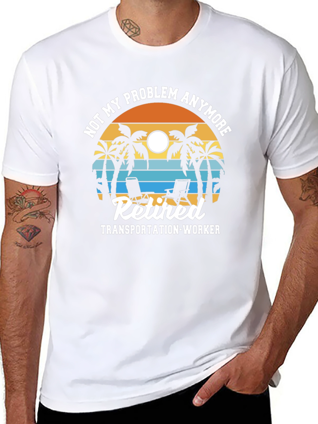 Retired Transportation Worker Graphic T-Shirt