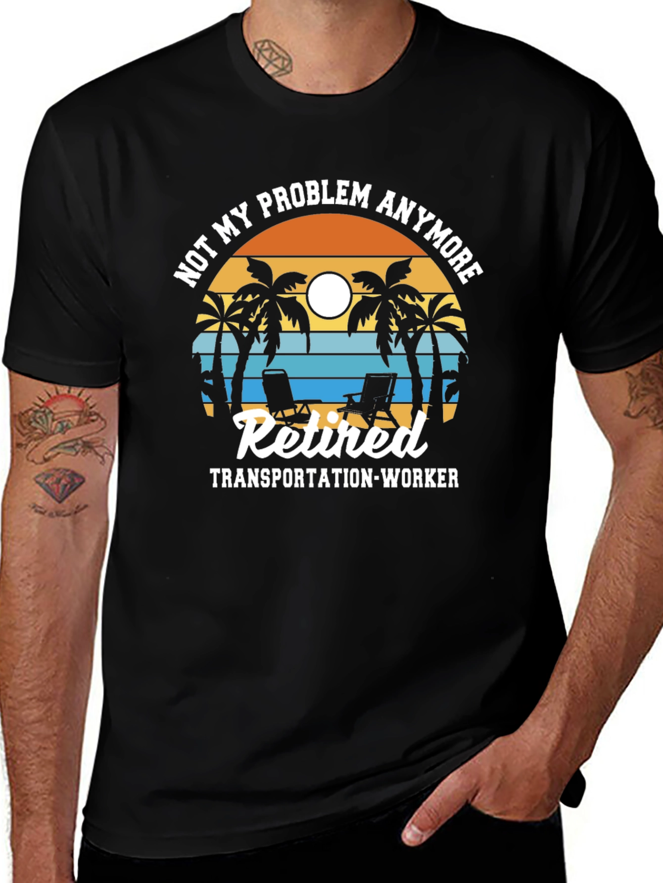 Retired Transportation Worker Graphic T-Shirt