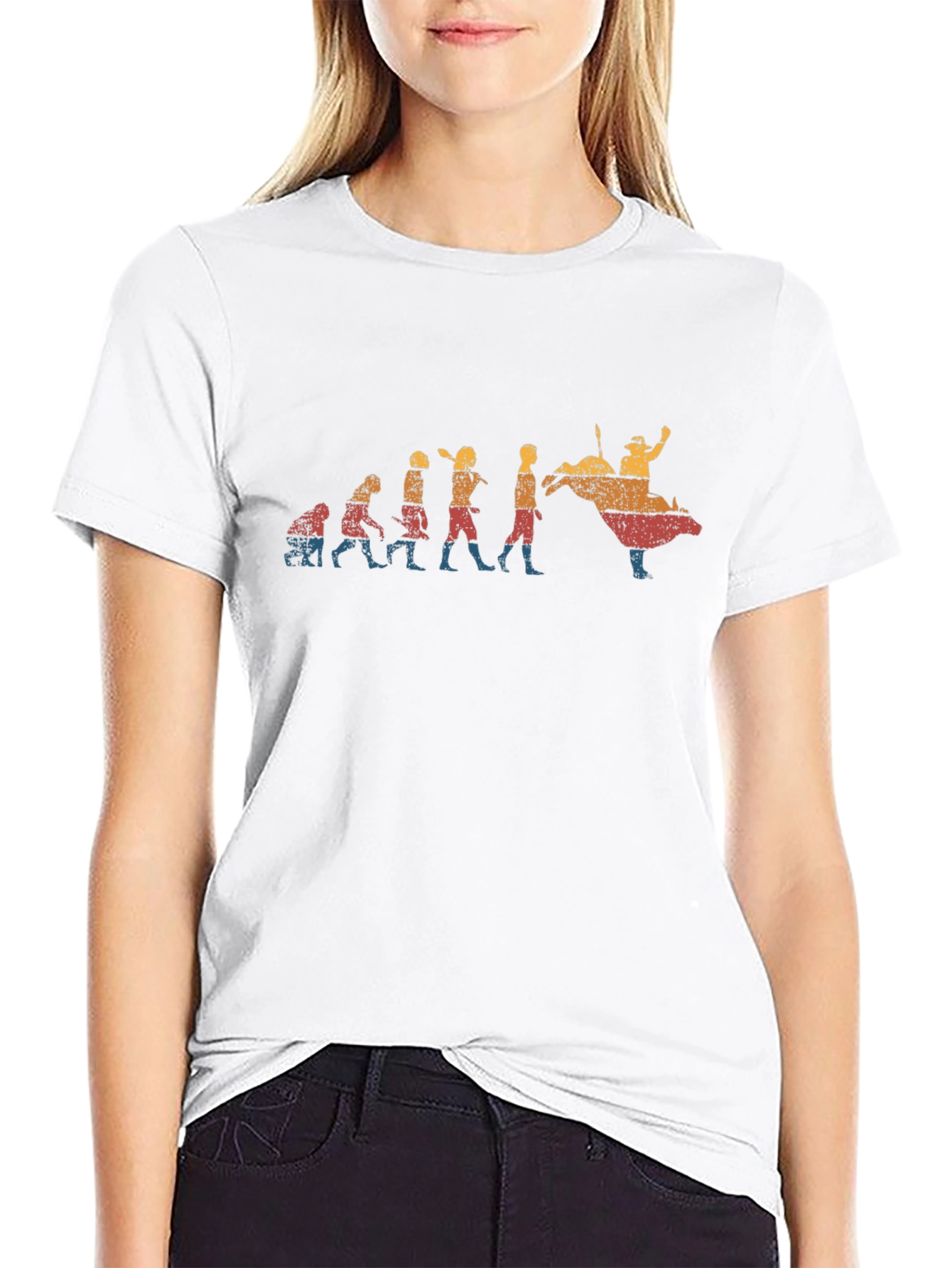 Bull Riding Evolution Black T-Shirt