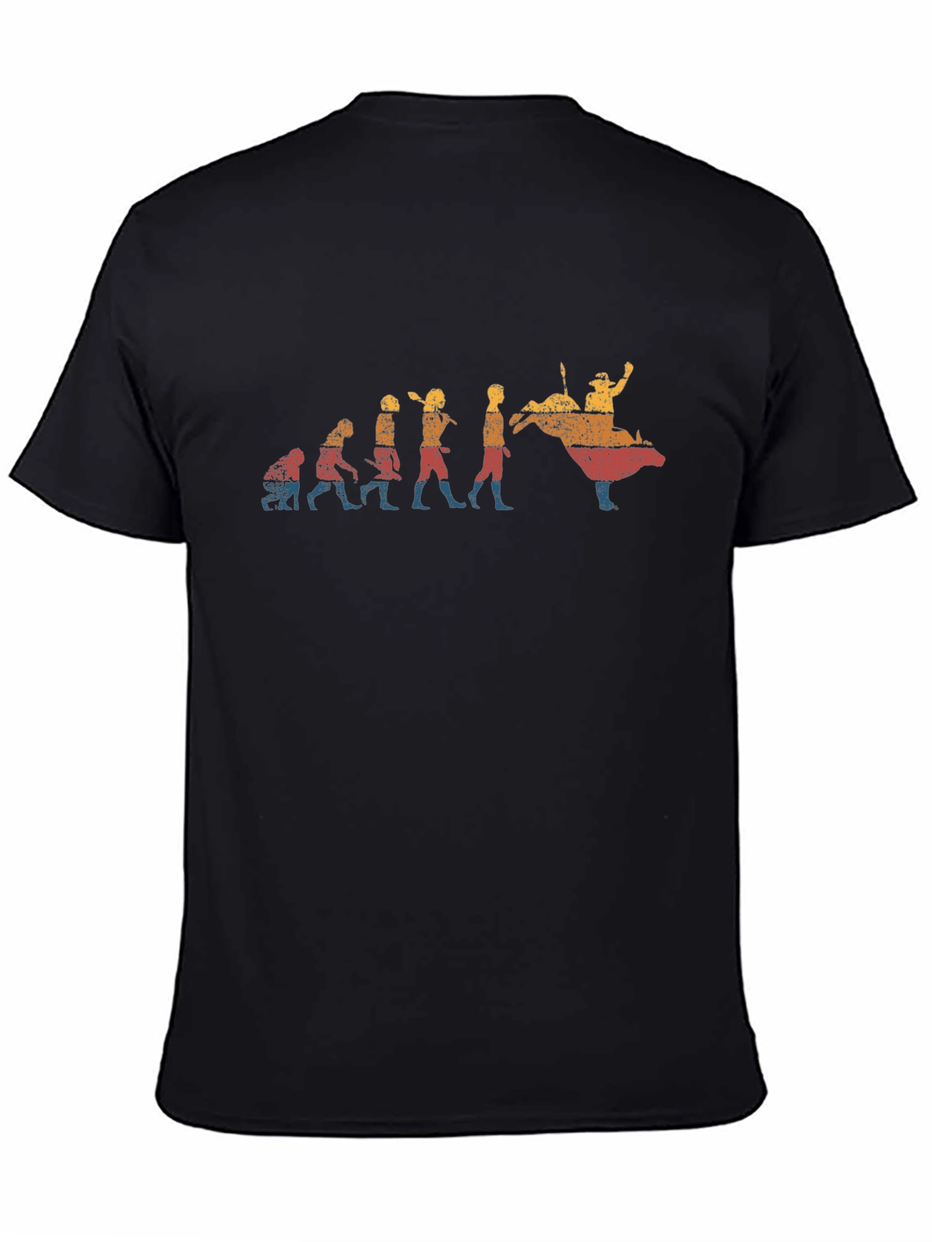 Bull Riding Evolution Black T-Shirt