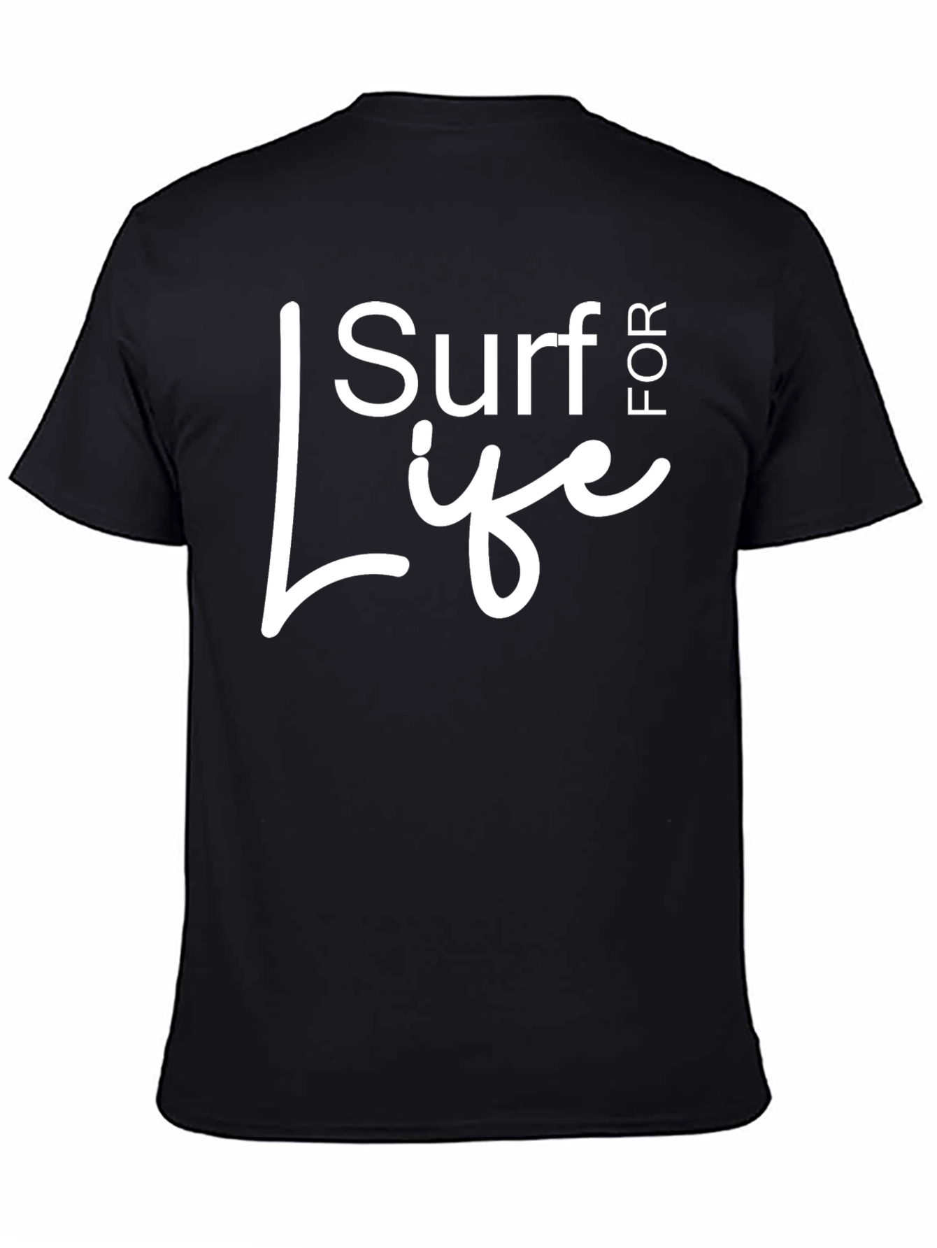 Surf For Life Black T-Shirt